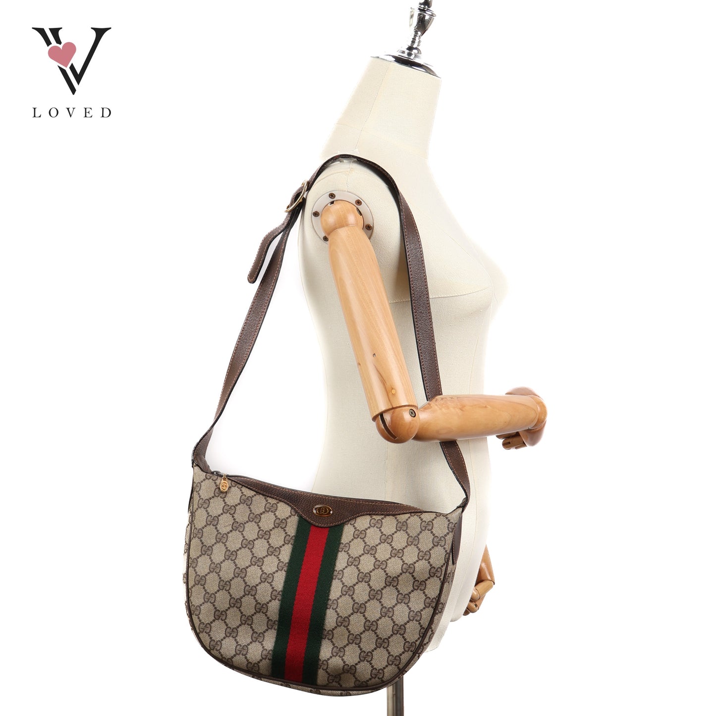GG Supreme Web Sherry Line Shoulder Bag