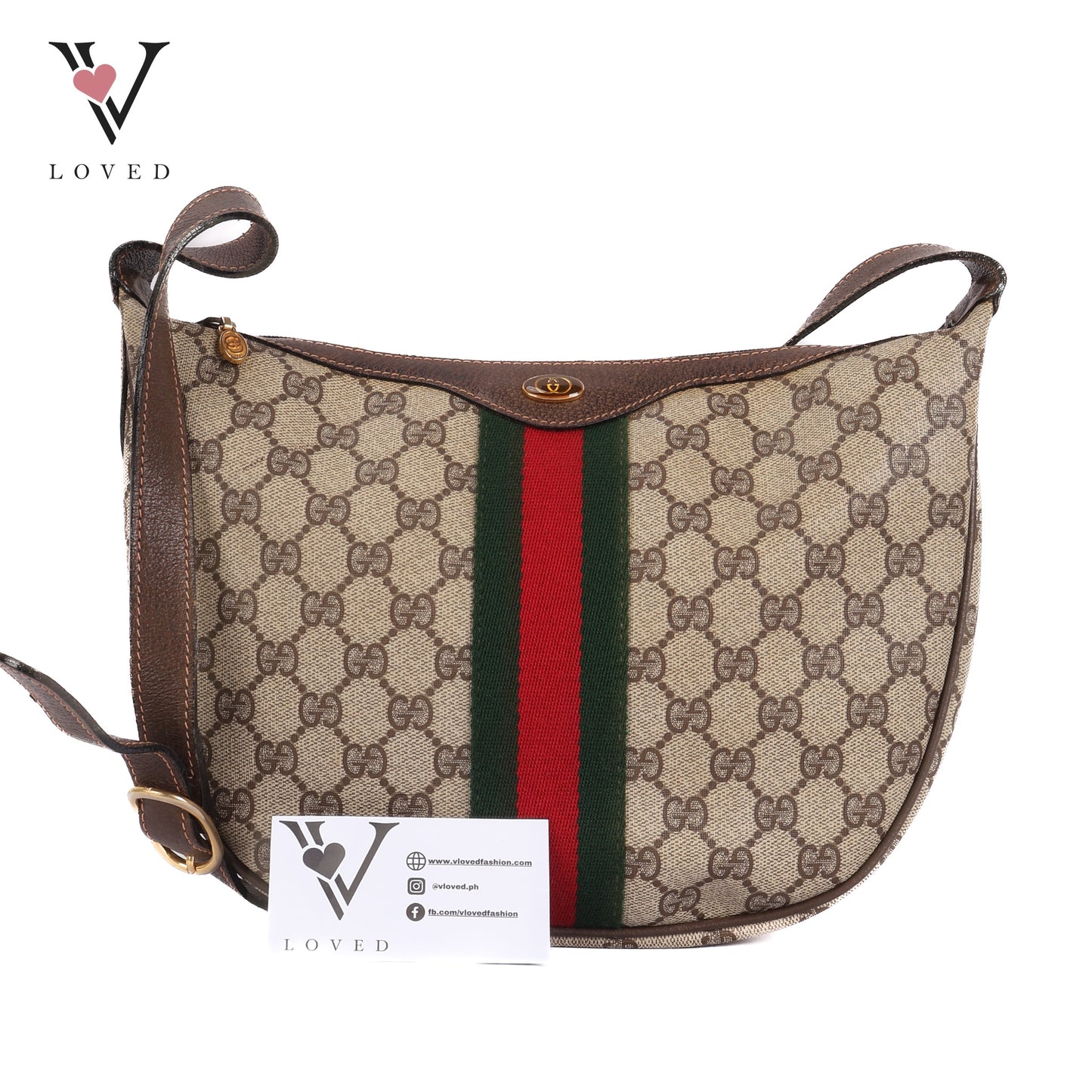 GG Supreme Web Sherry Line Shoulder Bag