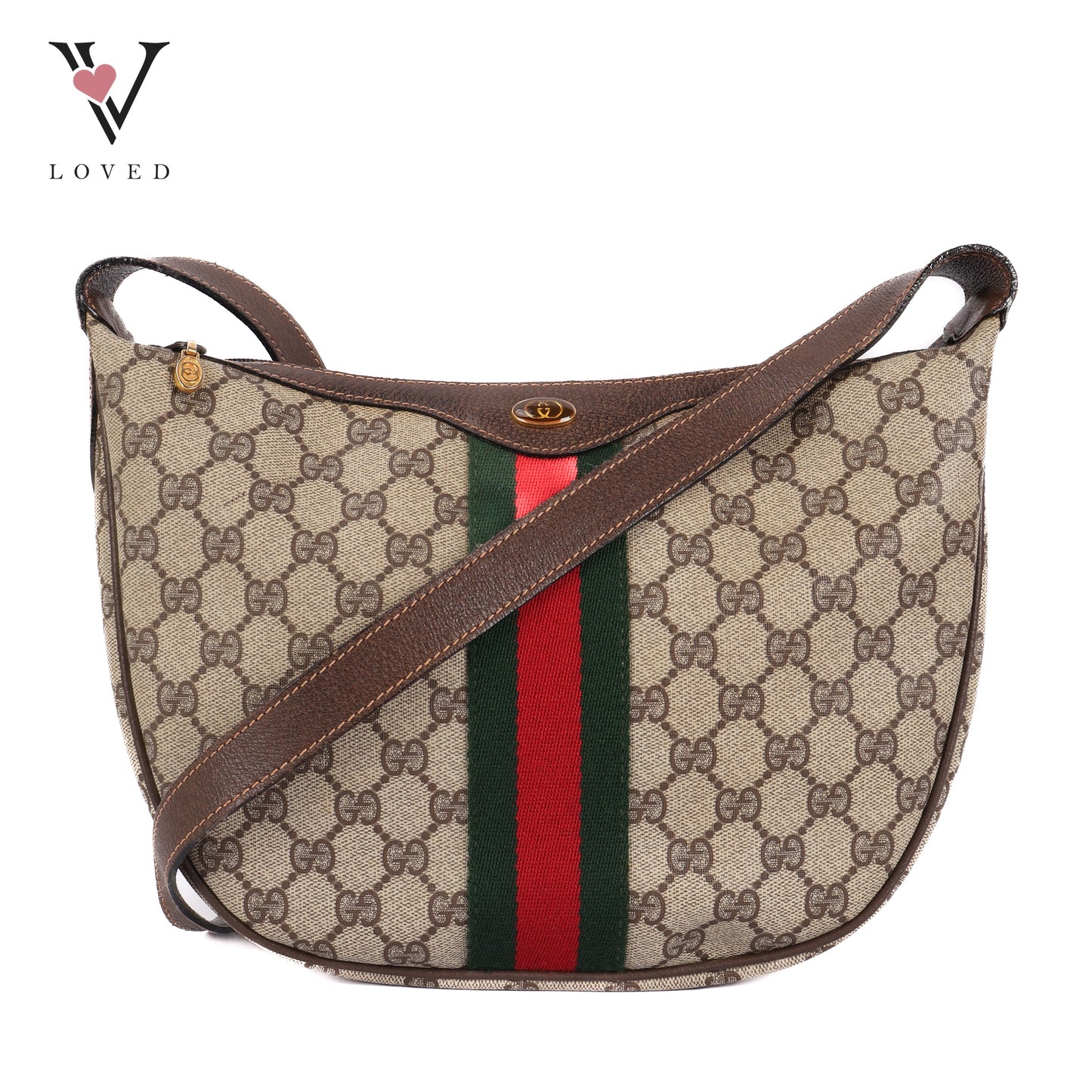 GG Supreme Web Sherry Line Shoulder Bag