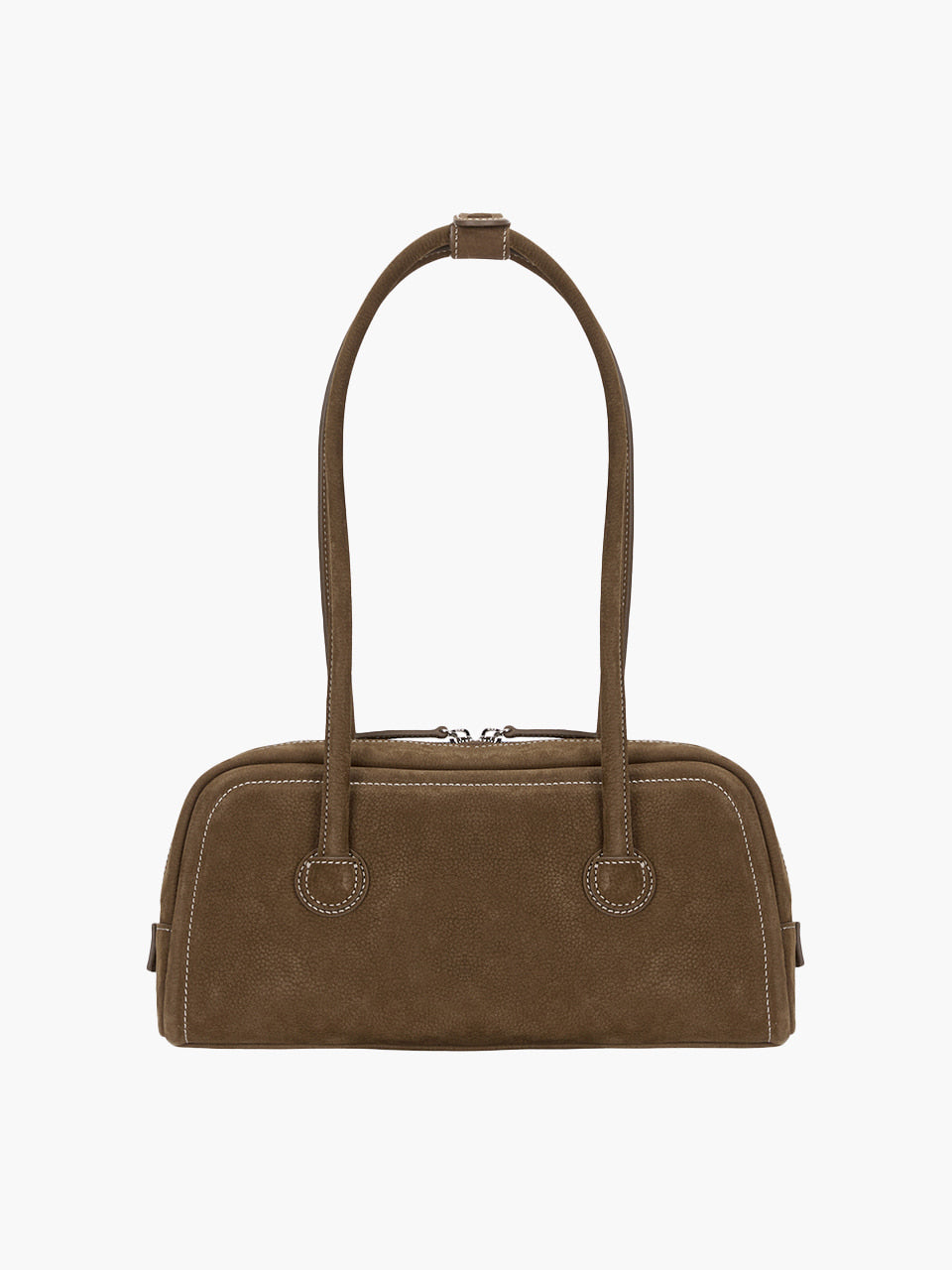 Soft Baguette Bag In Chestnut Nubuck