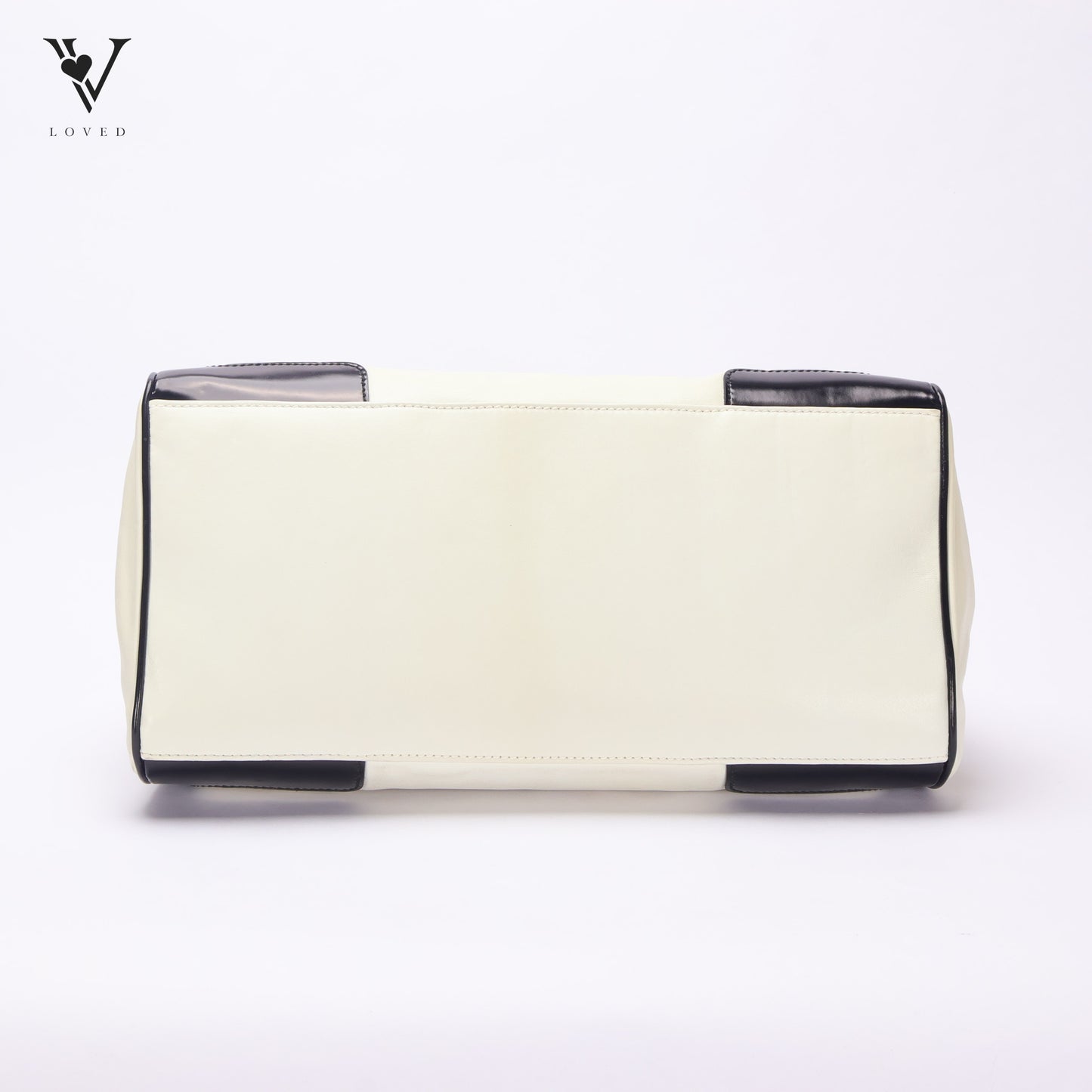 Two Tone Lune Satchel Handbag
