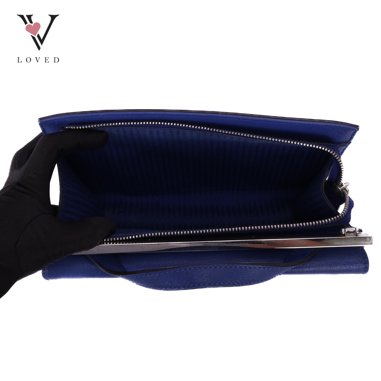 Demi Jour In Blue Saffiano Leather