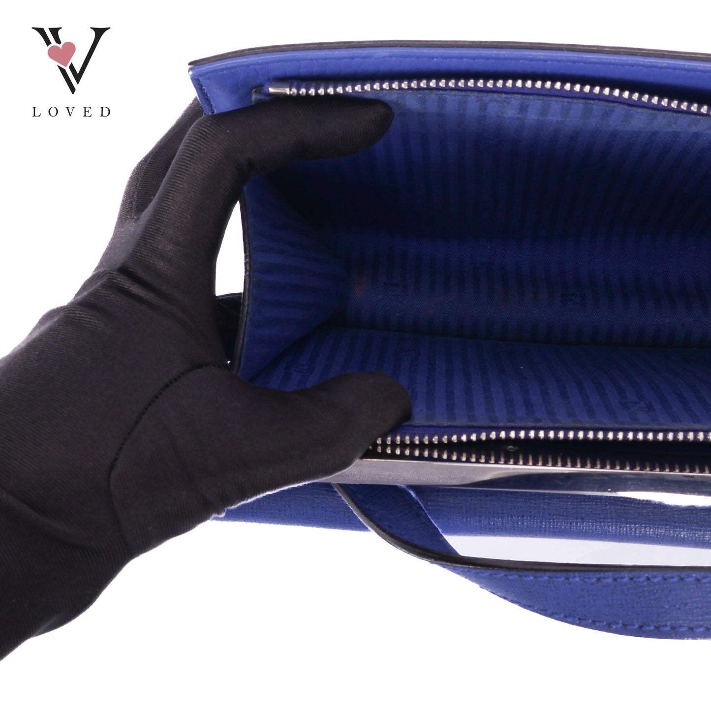 Demi Jour In Blue Saffiano Leather