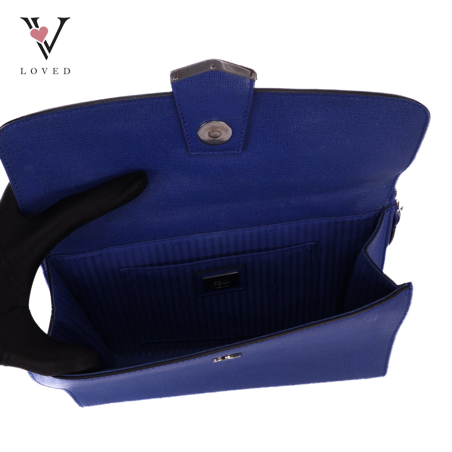 Demi Jour In Blue Saffiano Leather