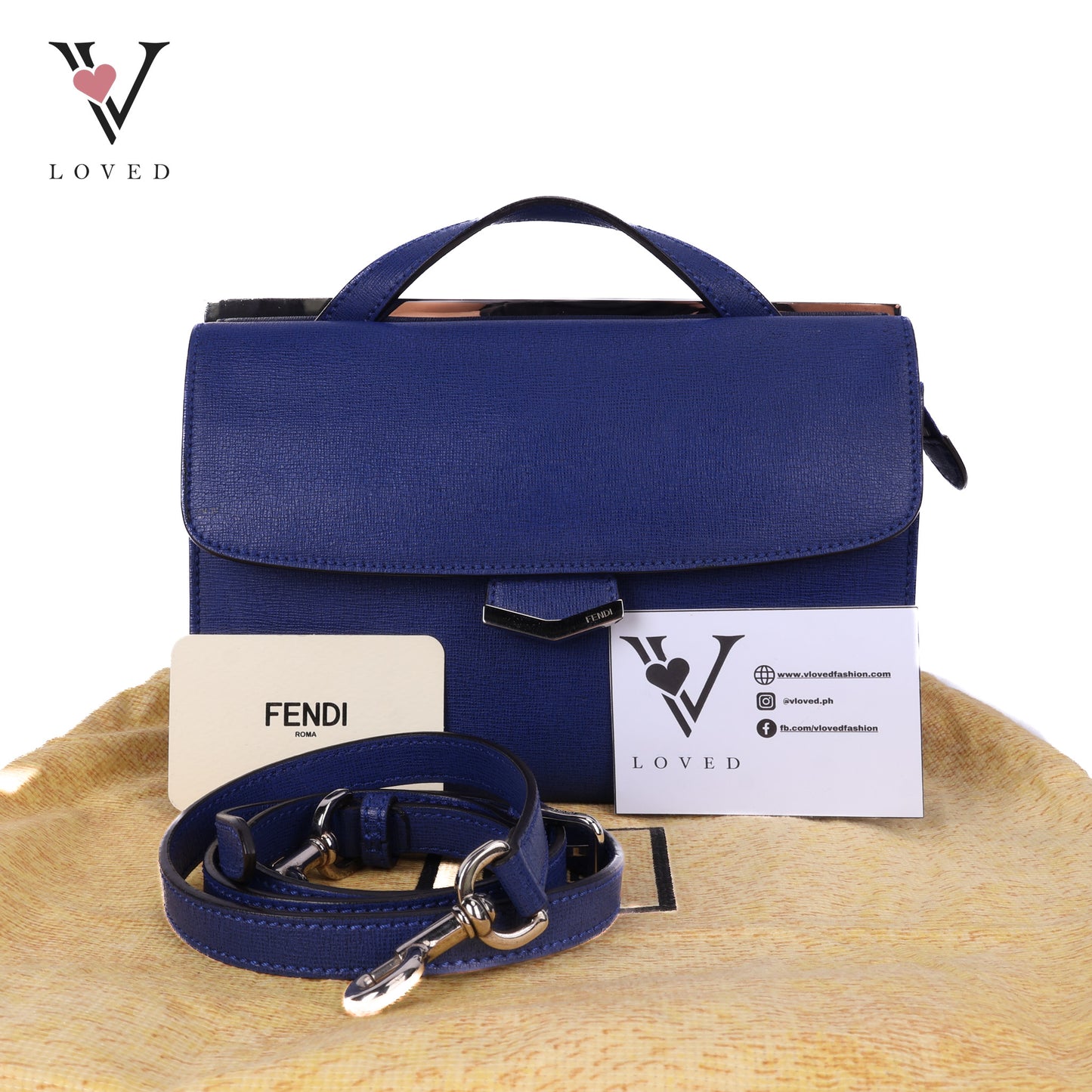Demi Jour In Blue Saffiano Leather