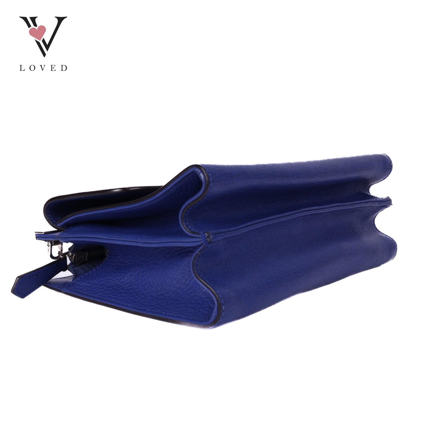 Demi Jour In Blue Saffiano Leather