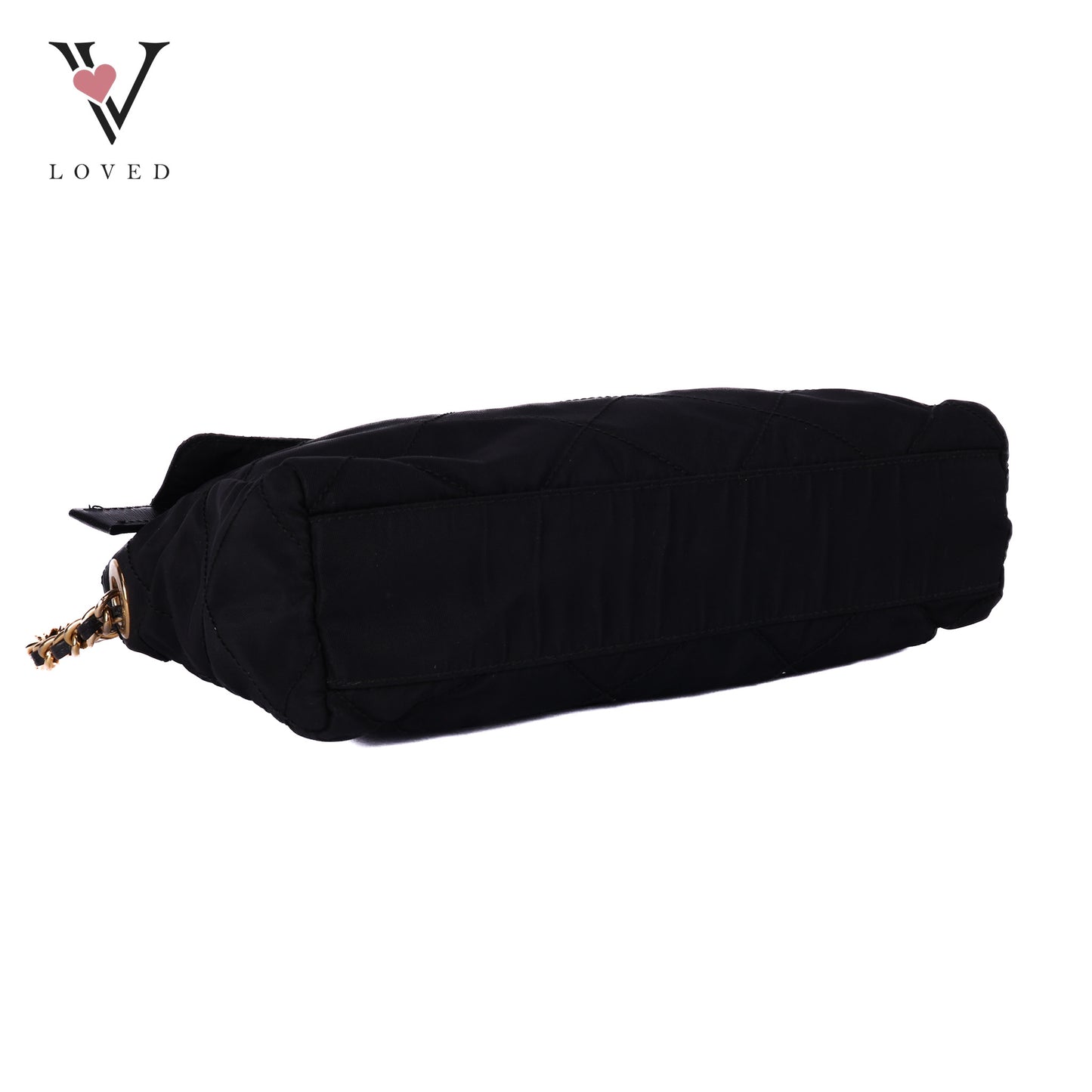 Quilted Shoulder Bag In Black Nylon