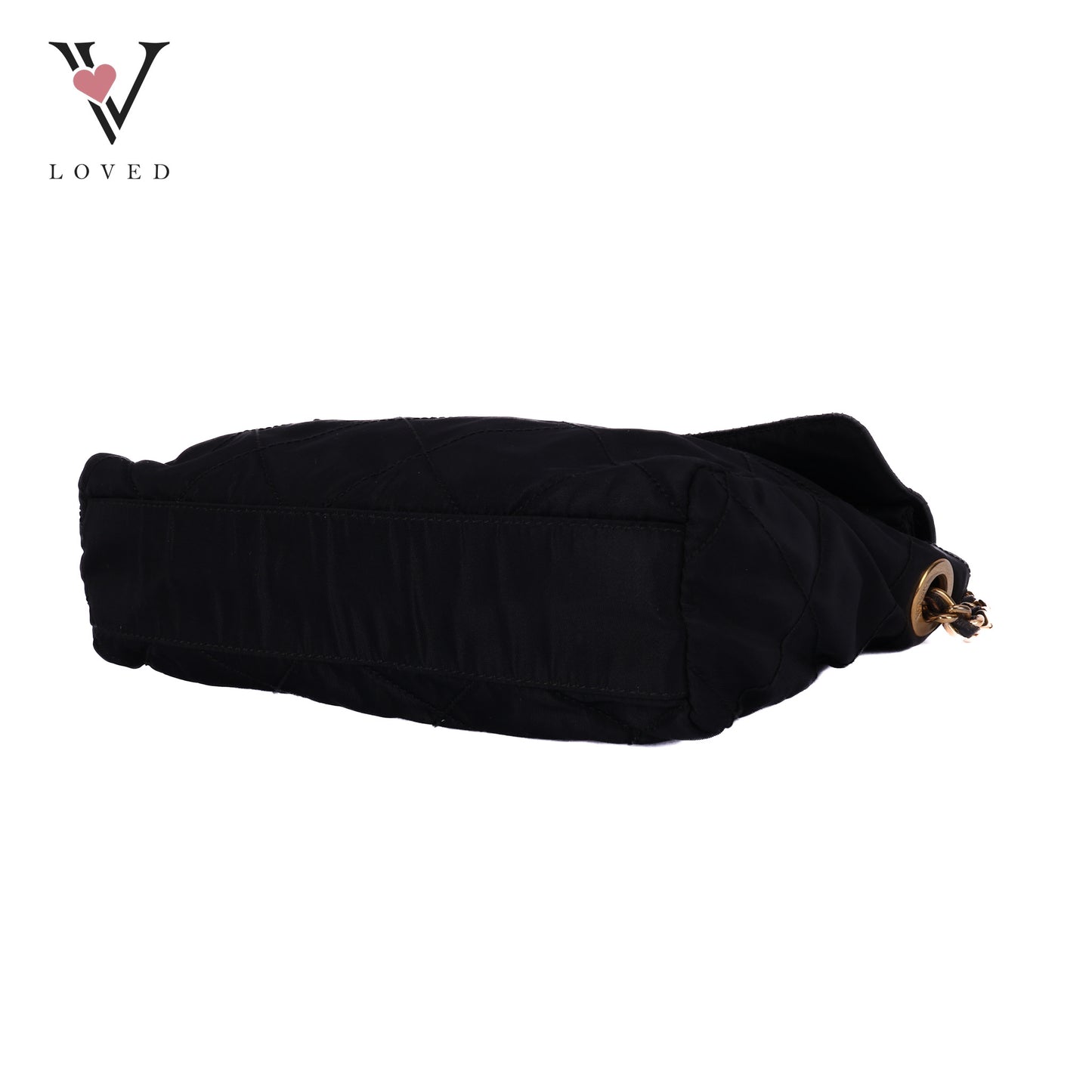 Quilted Shoulder Bag In Black Nylon