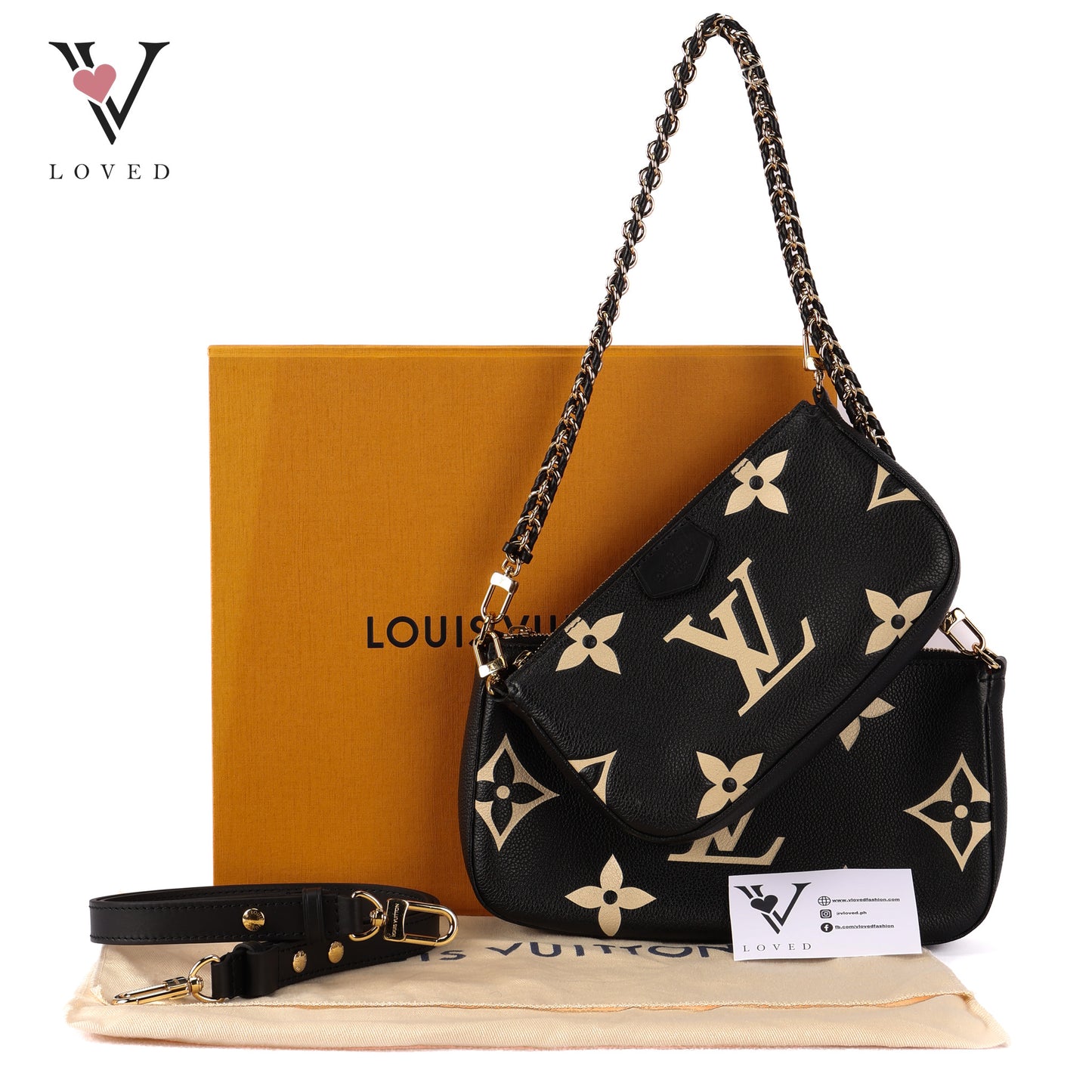 Multi Pochette Accessoires In Black Monogram Empriente Leather