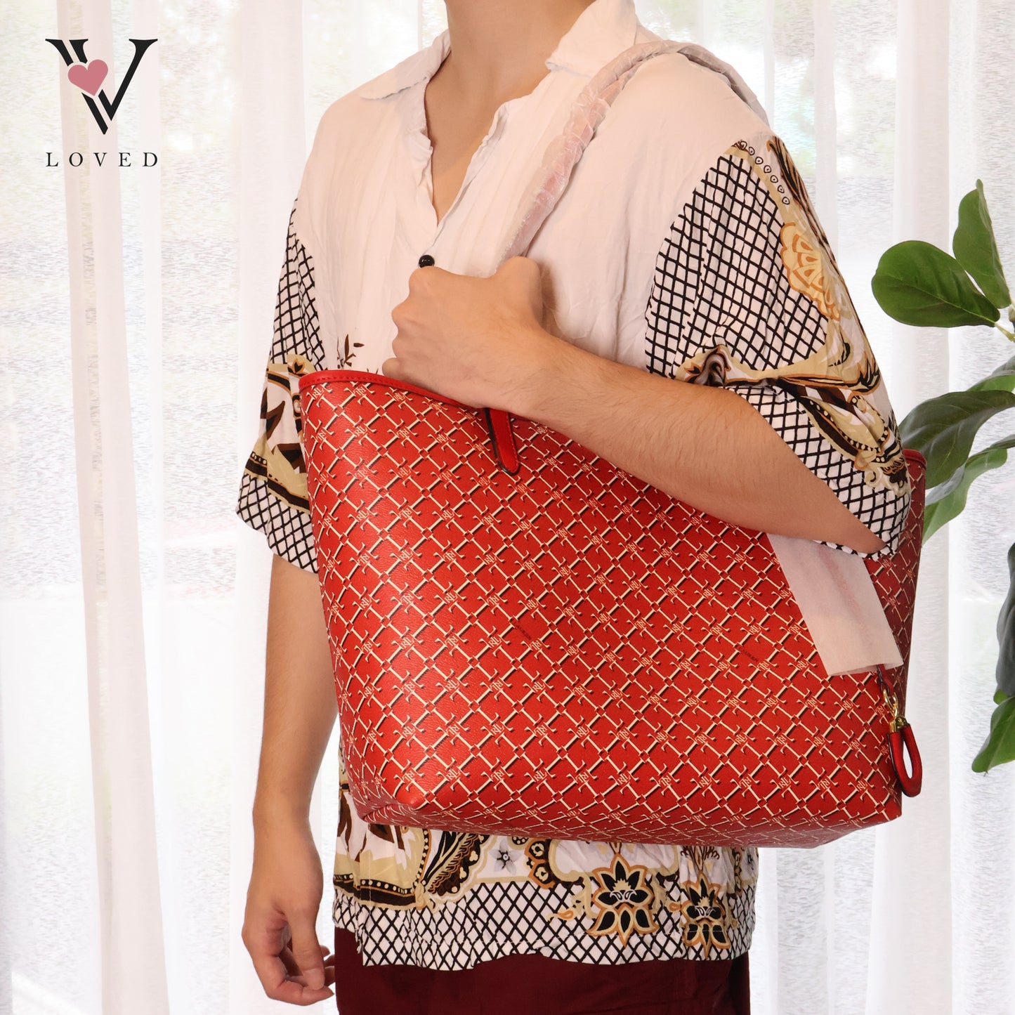 Collins Logo Print Tote Bag