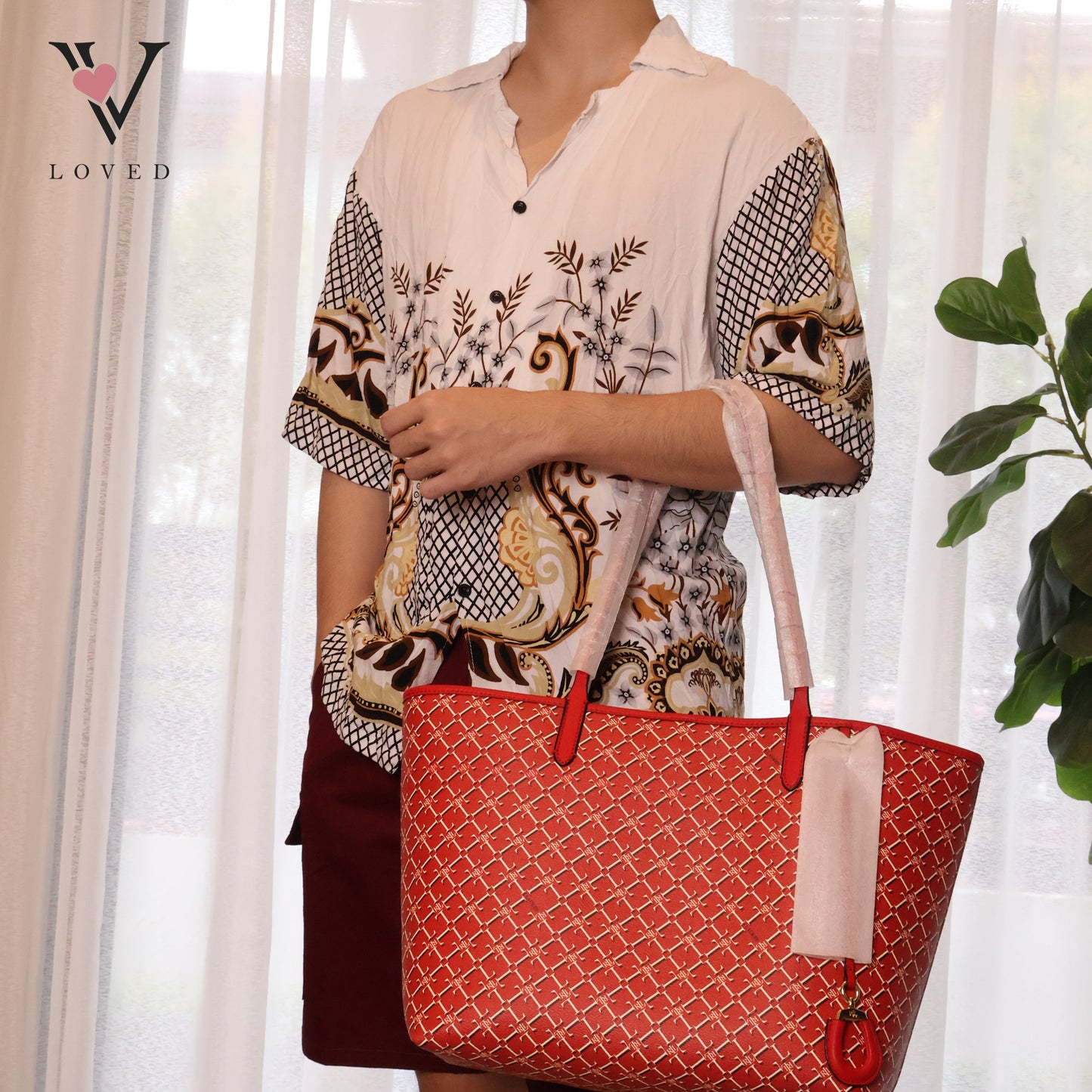 Collins Logo Print Tote Bag