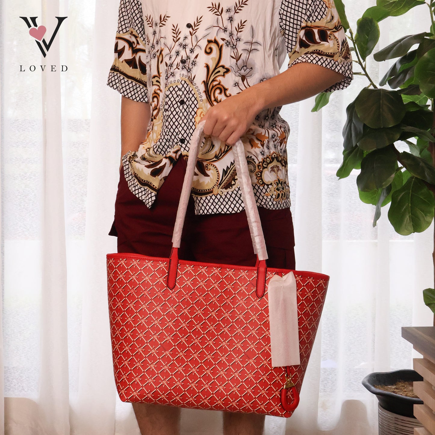 Collins Logo Print Tote Bag
