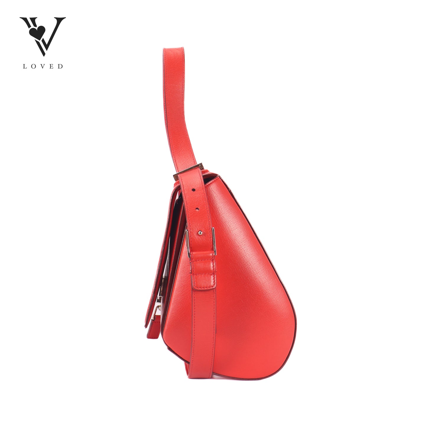 Pandora Box In Red Leather Shoulder Bag