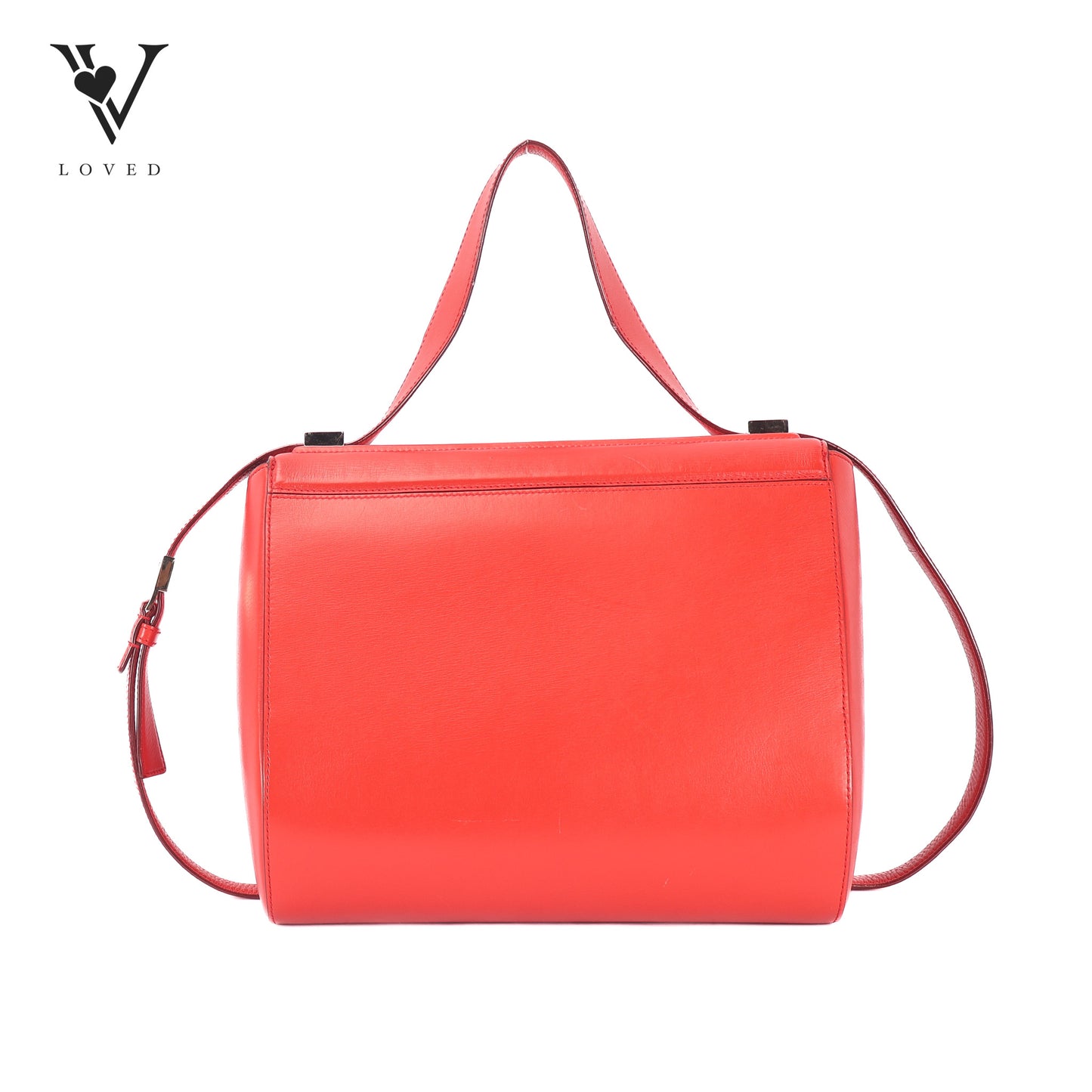 Pandora Box In Red Leather Shoulder Bag