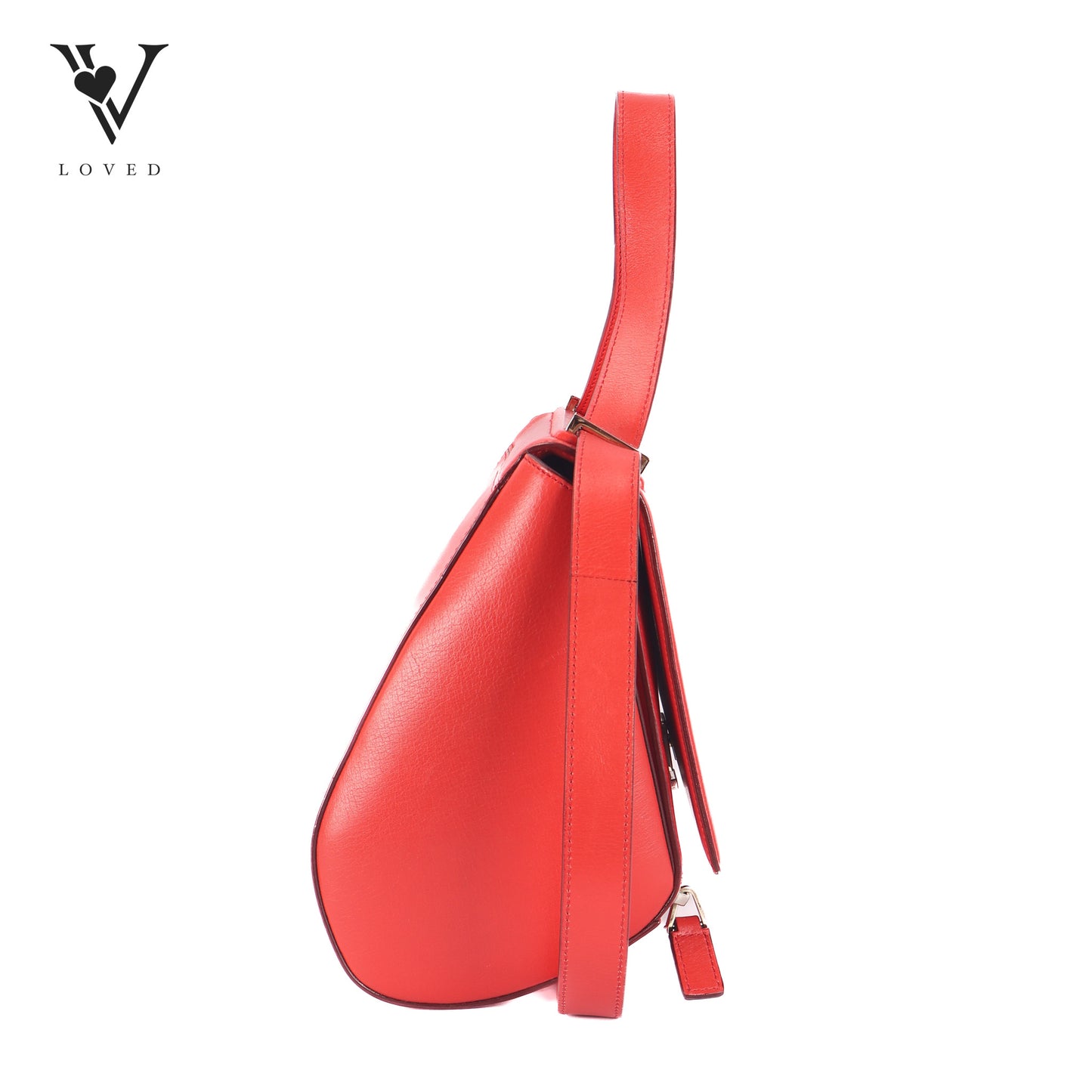 Pandora Box In Red Leather Shoulder Bag