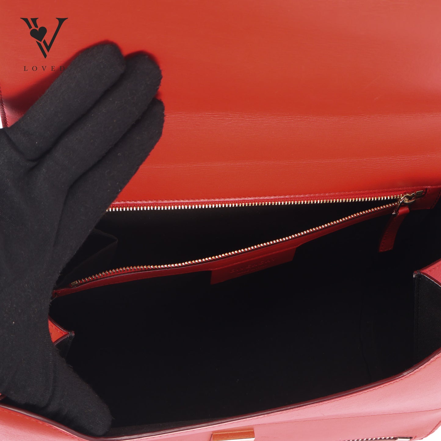 Pandora Box In Red Leather Shoulder Bag