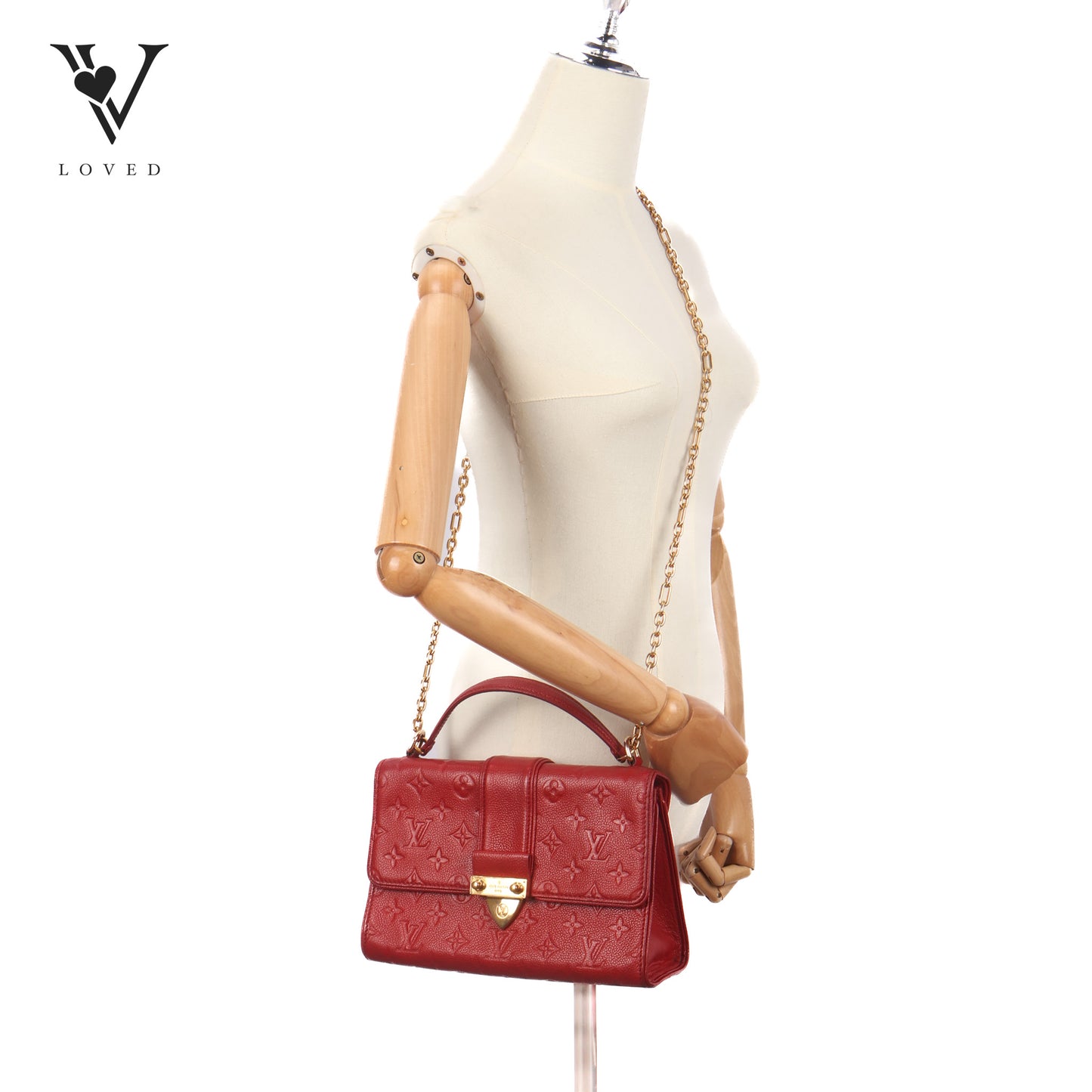 Saint Sulpice Scarlet Monogram Empriente Leather PM Bag