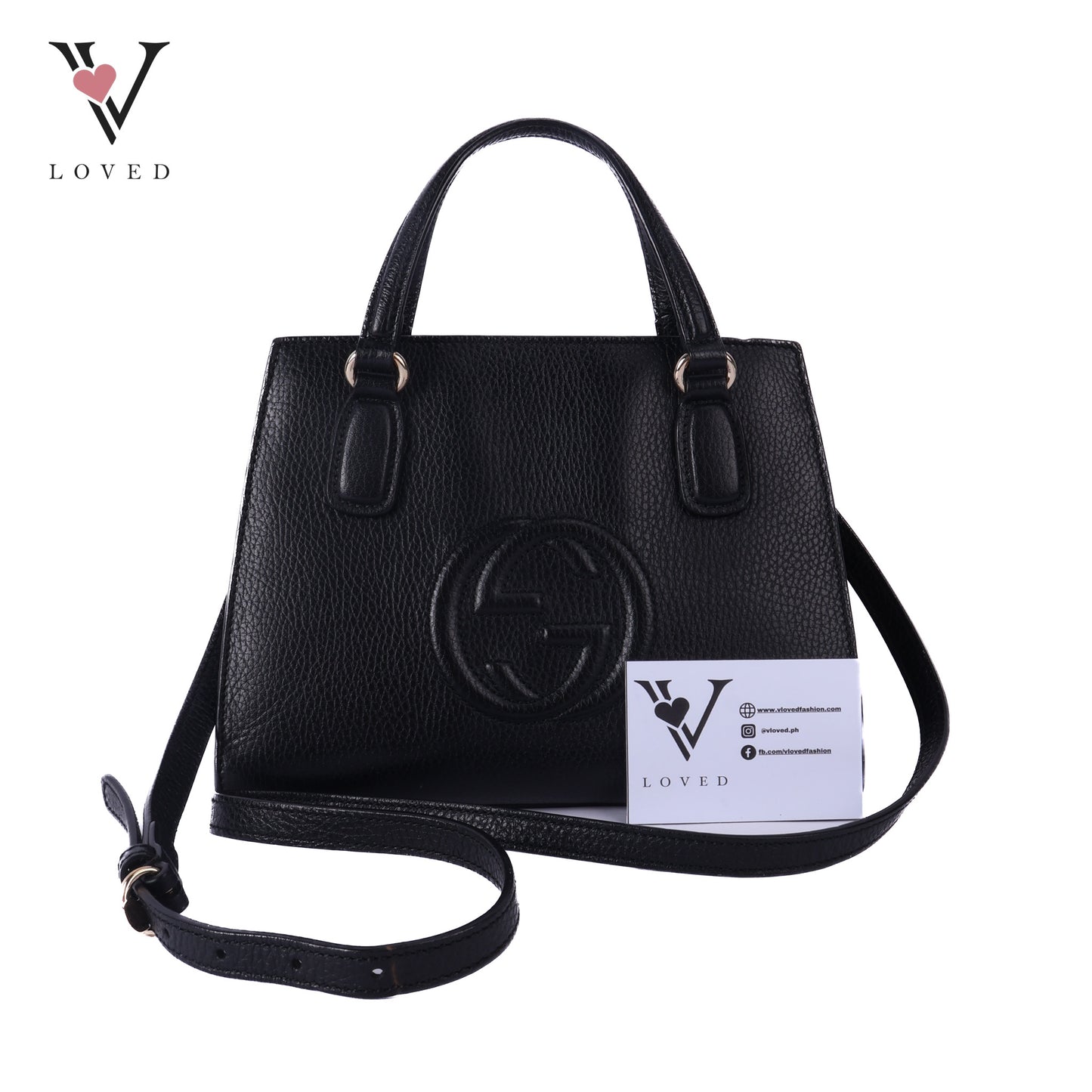 Soho Interlocking Black Handbag