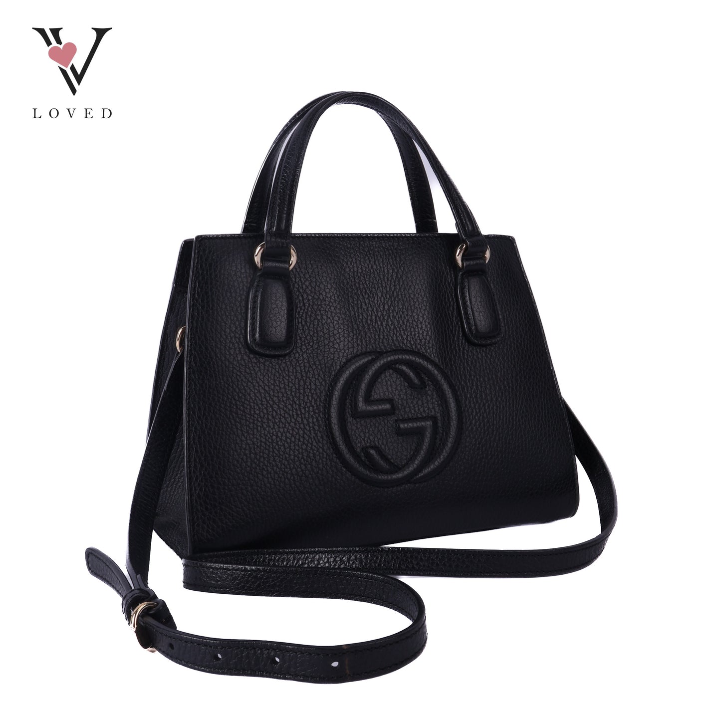 Soho Interlocking Black Handbag
