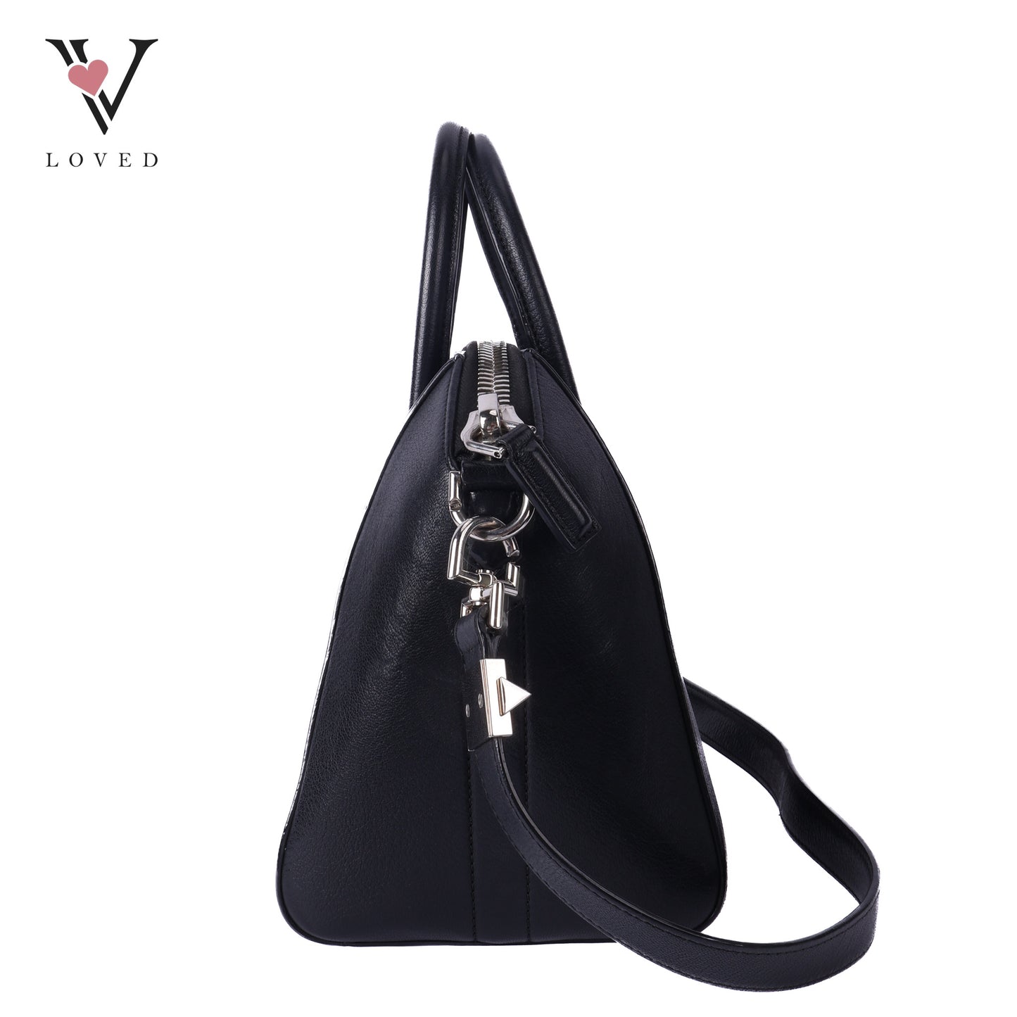Black Leather Antigona Small Tote Bag
