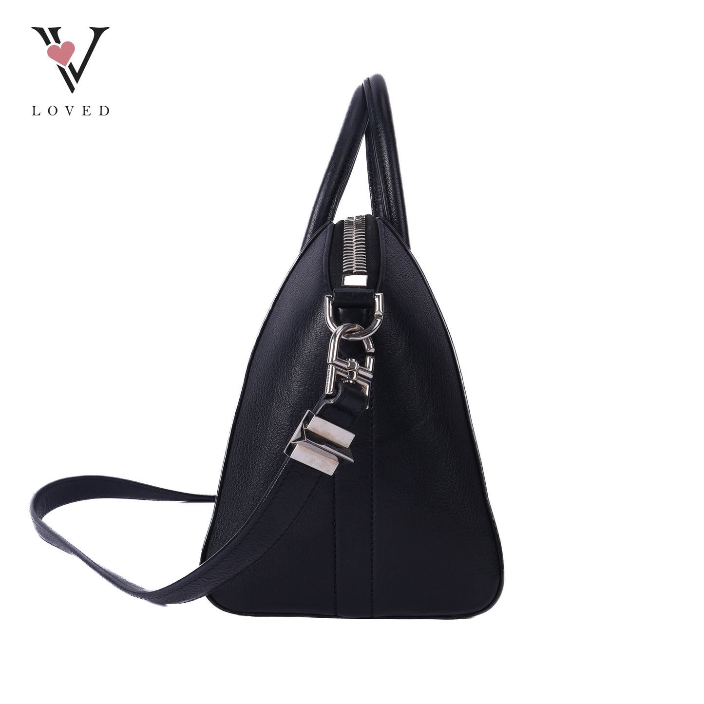 Black Leather Antigona Small Tote Bag