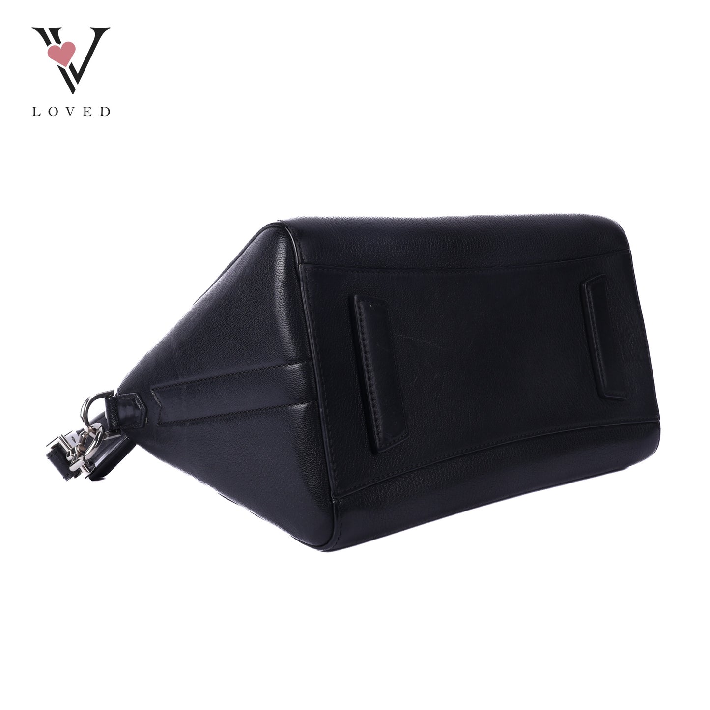 Black Leather Antigona Small Tote Bag