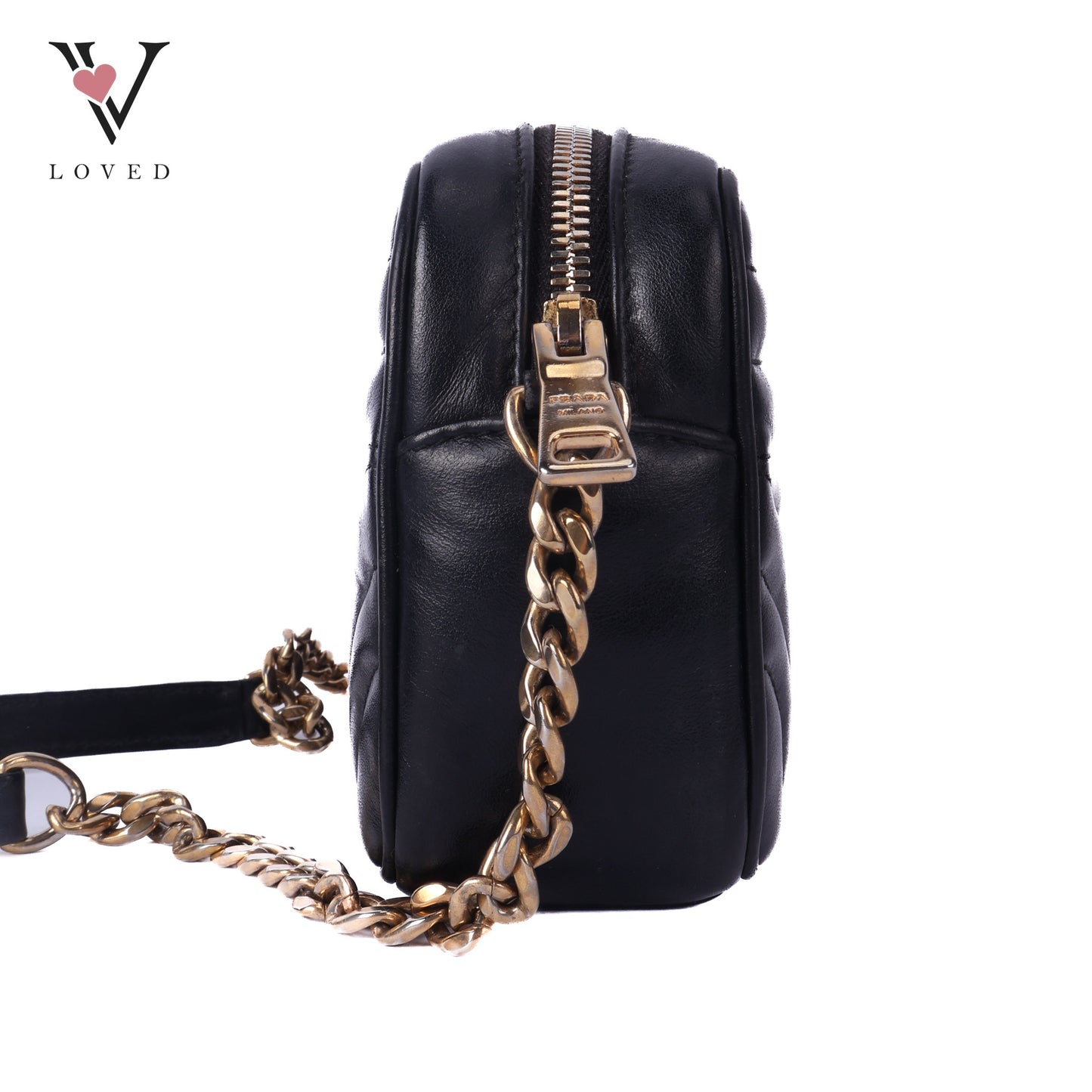 Black Diagramme Leather Camera Bag