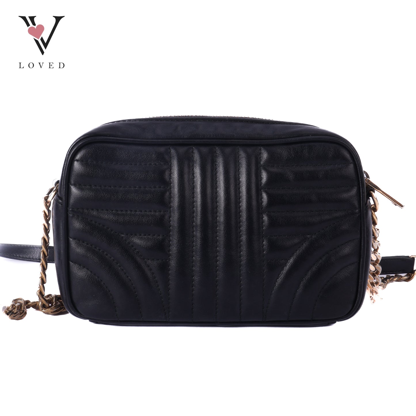 Black Diagramme Leather Camera Bag