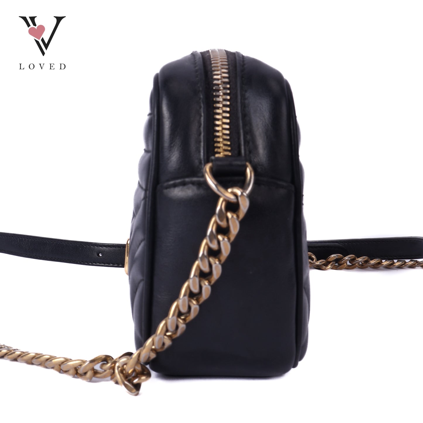 Black Diagramme Leather Camera Bag