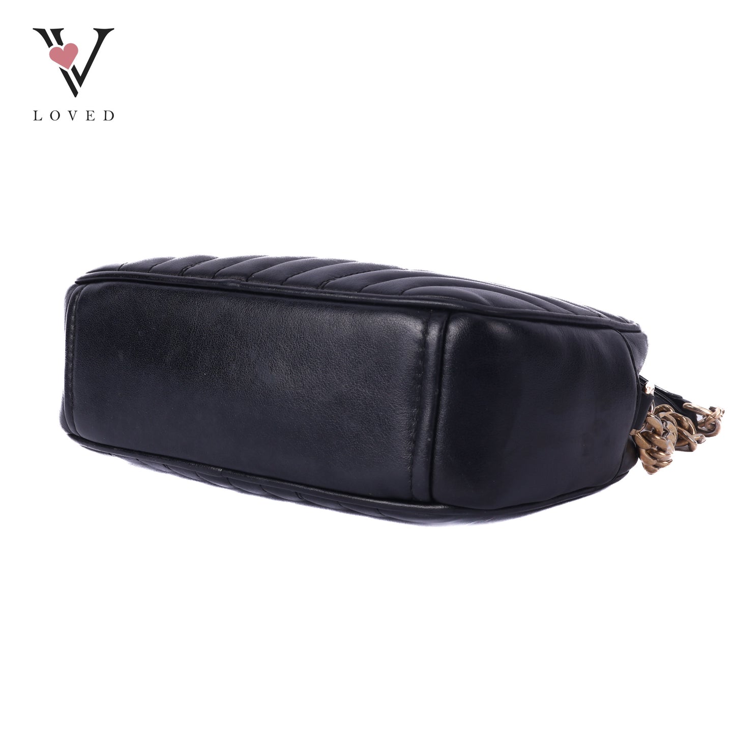 Black Diagramme Leather Camera Bag