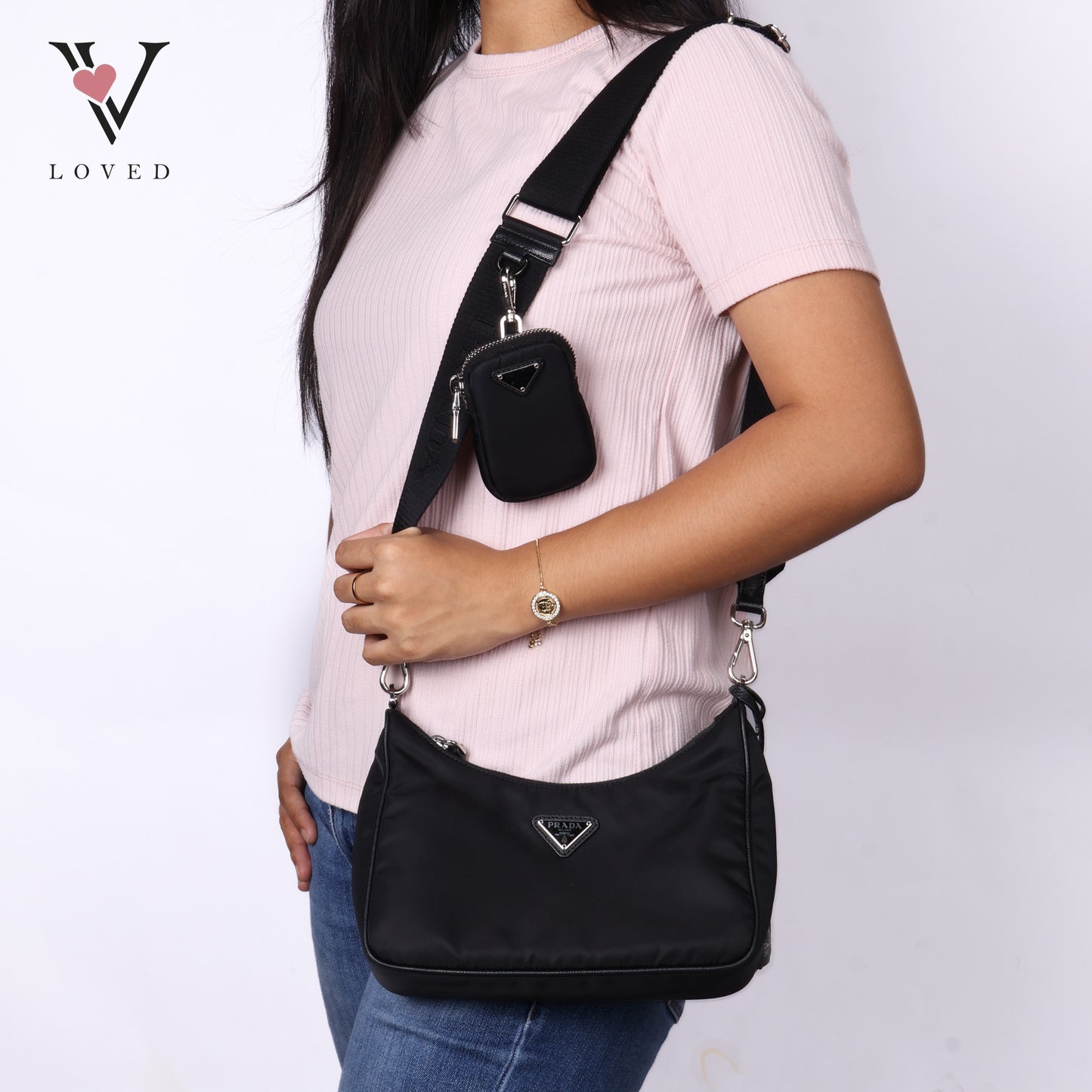 Black Nylon Re-Edition 2005 Shoulder Bag