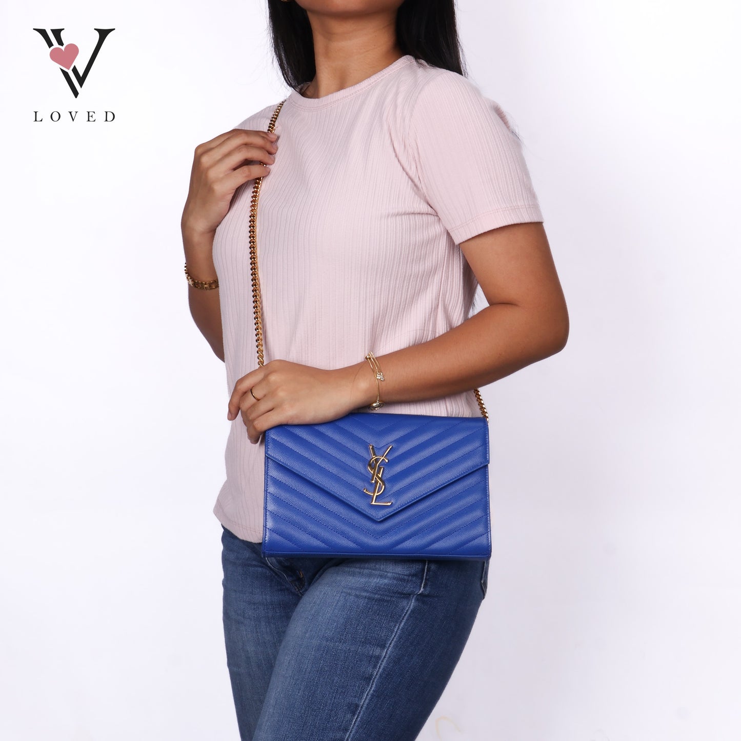 Cassandre Envelope Wallet On Chain Blue