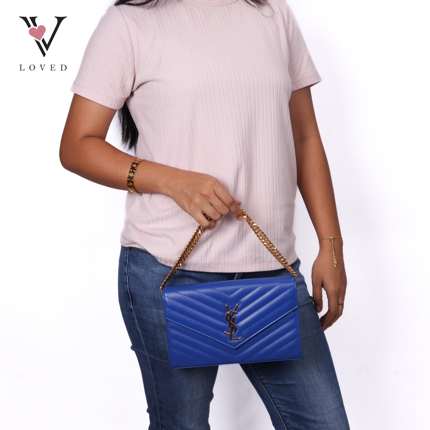 Cassandre Envelope Wallet On Chain Blue