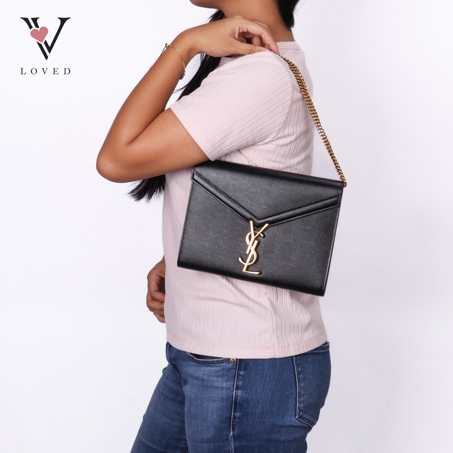 Grain De Poudre Monogram Cassandra Clasp Bag