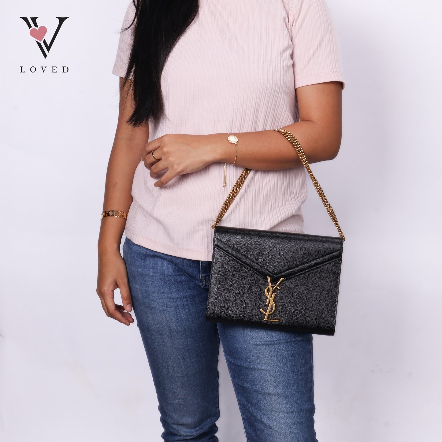 Grain De Poudre Monogram Cassandra Clasp Bag