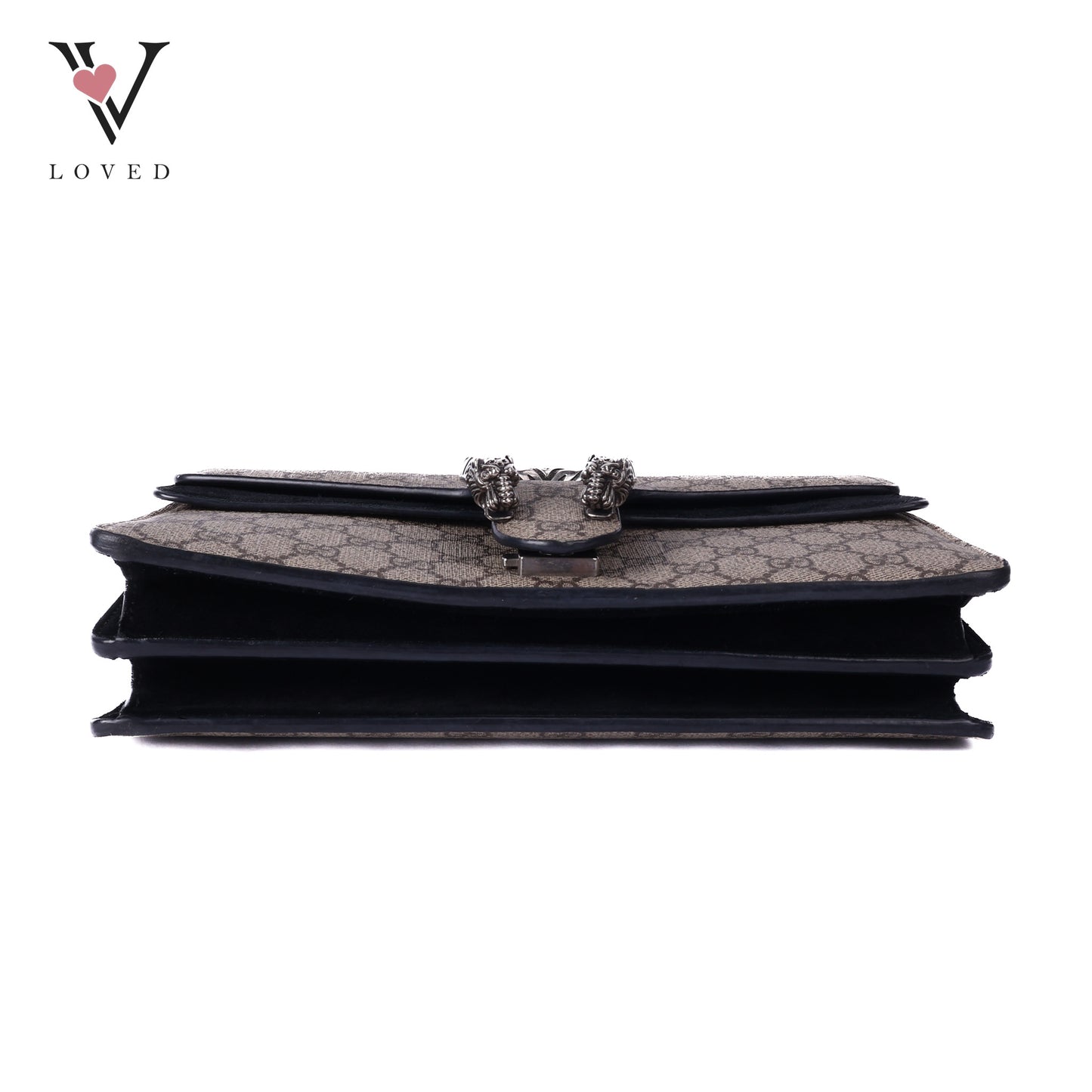 Dionysus Shoulder Bag In GG Supreme and Black Suede