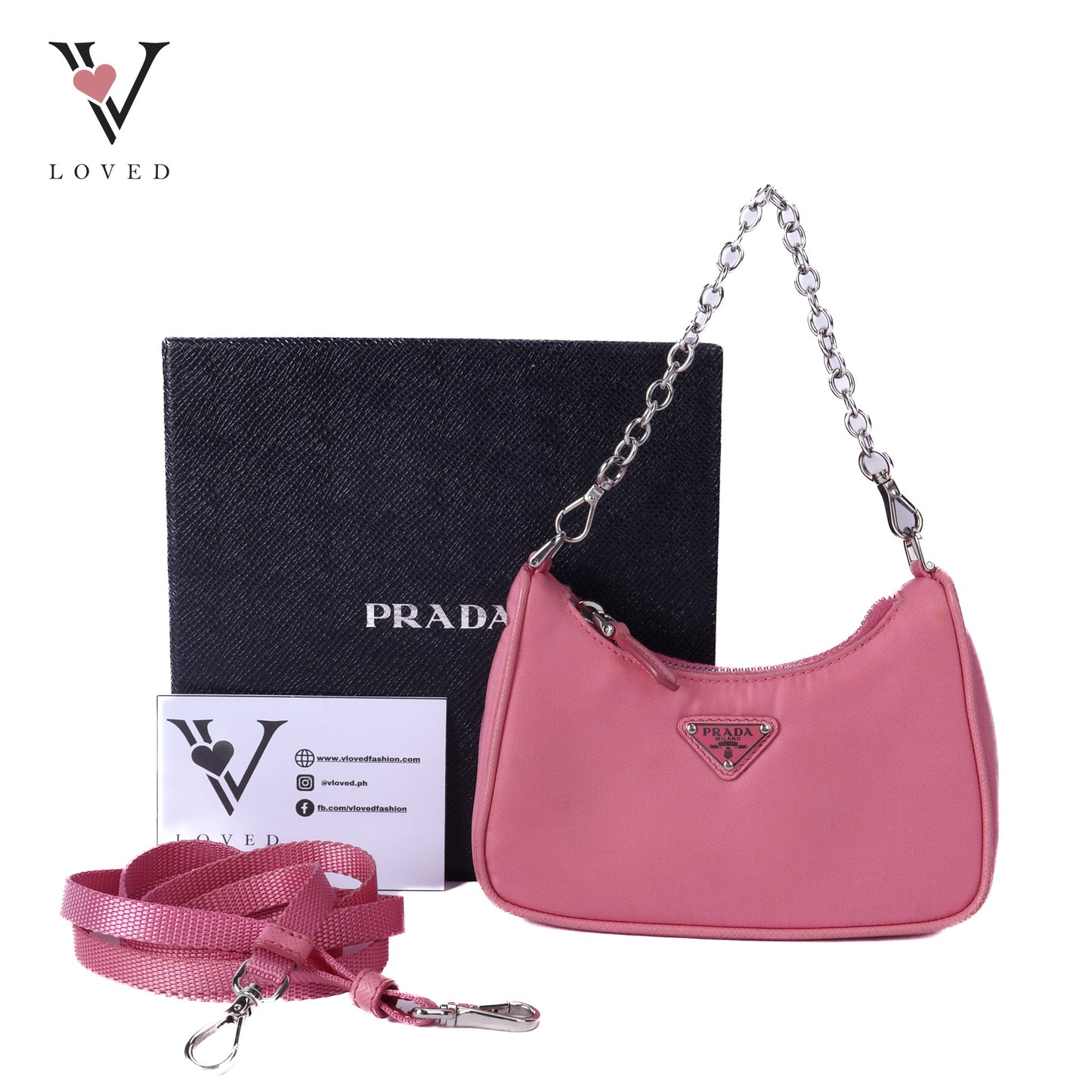 Tessuto Nylon Saffiano Mini Re-Edition 2000 In Begonia