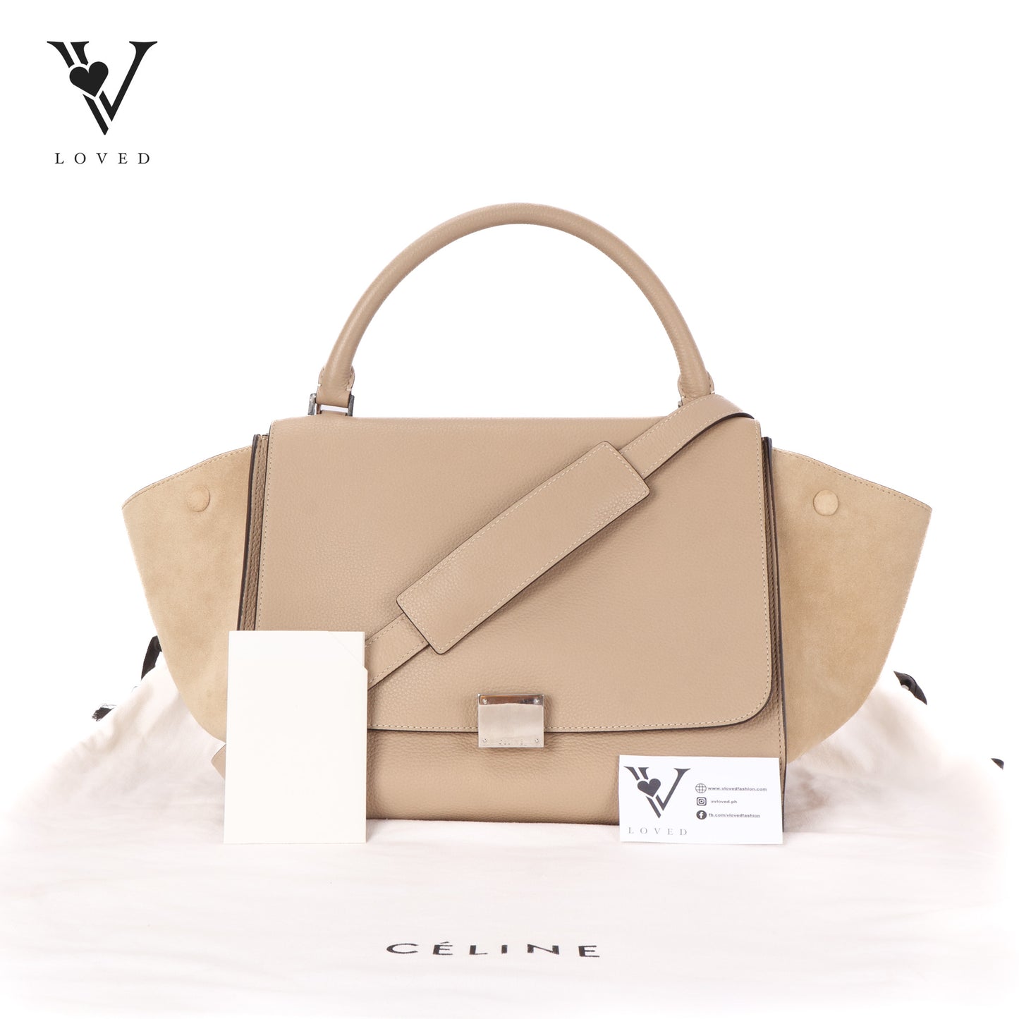 Trapeze In Drummed Calfskin Suede Leather