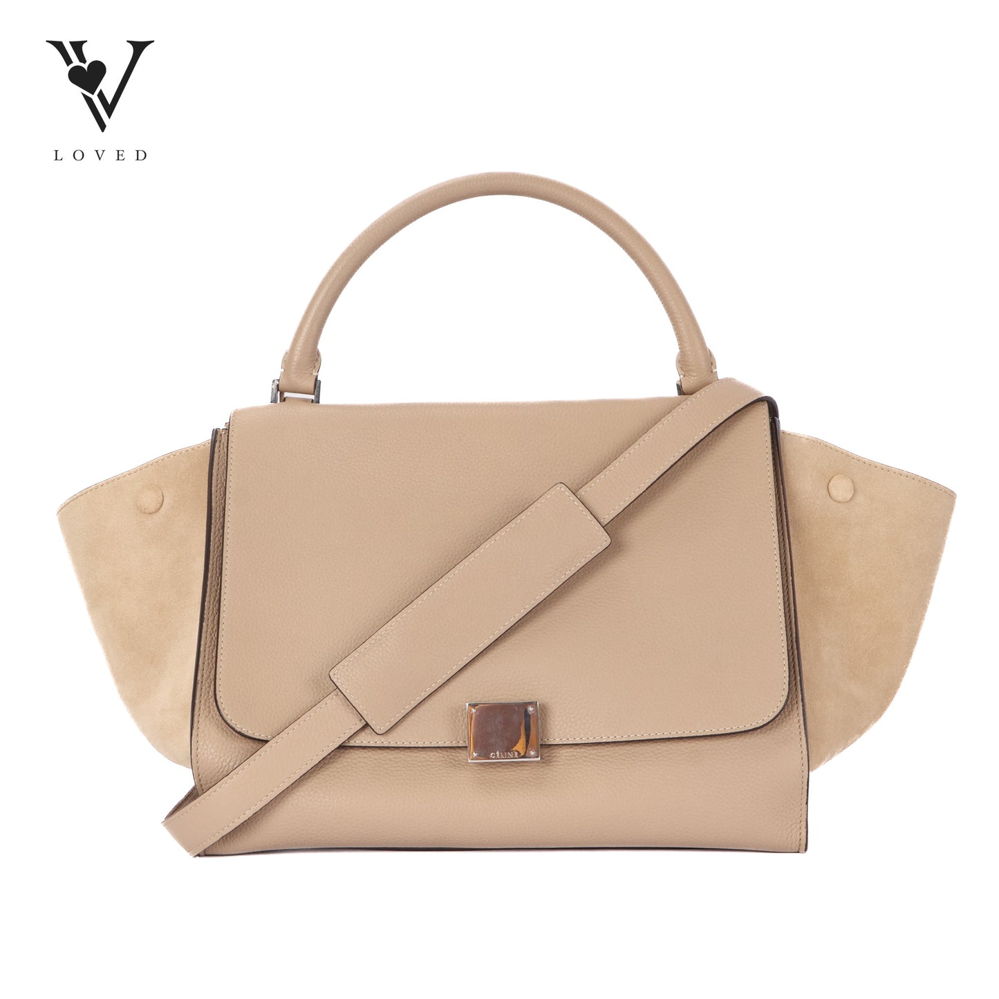 Trapeze In Drummed Calfskin Suede Leather