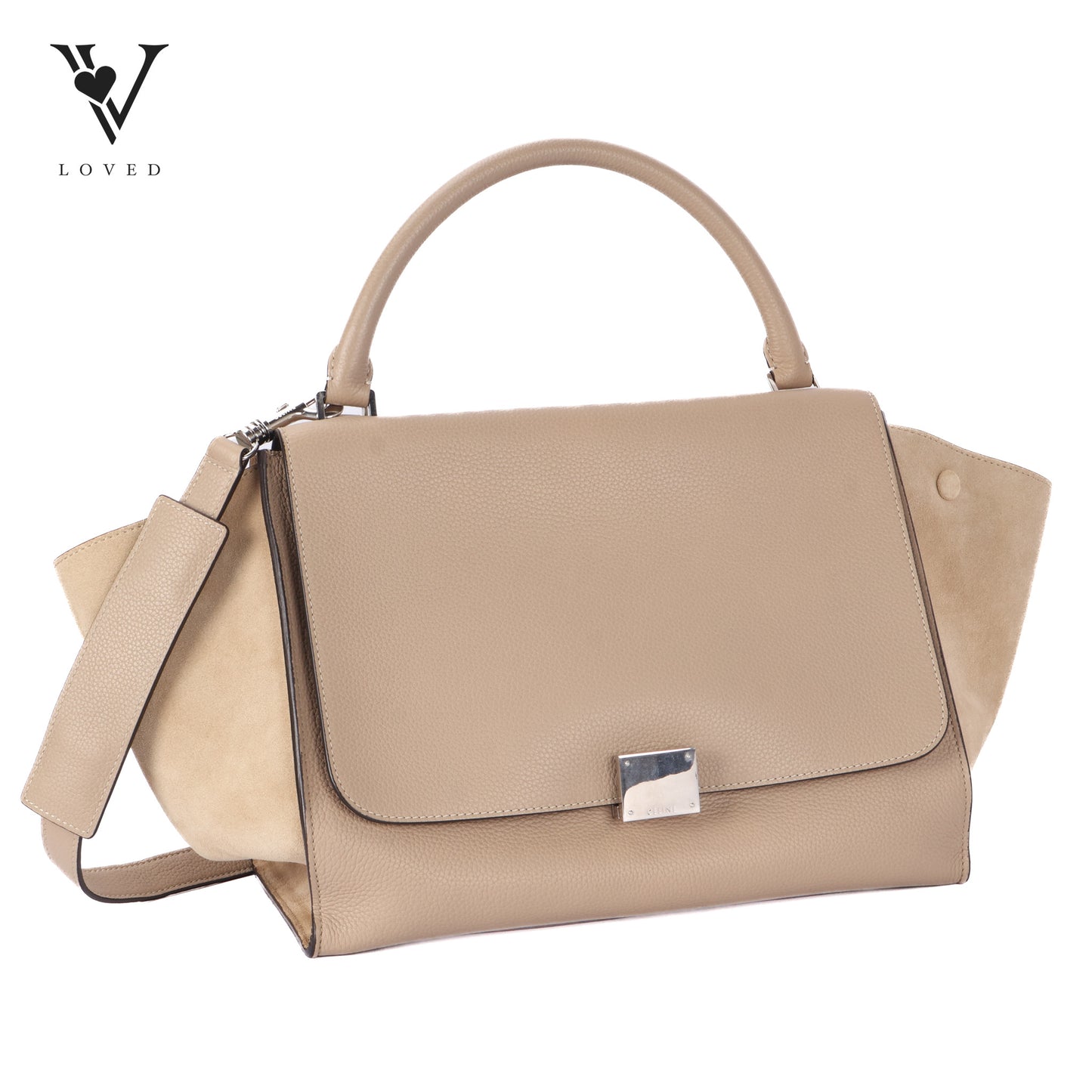Trapeze In Drummed Calfskin Suede Leather
