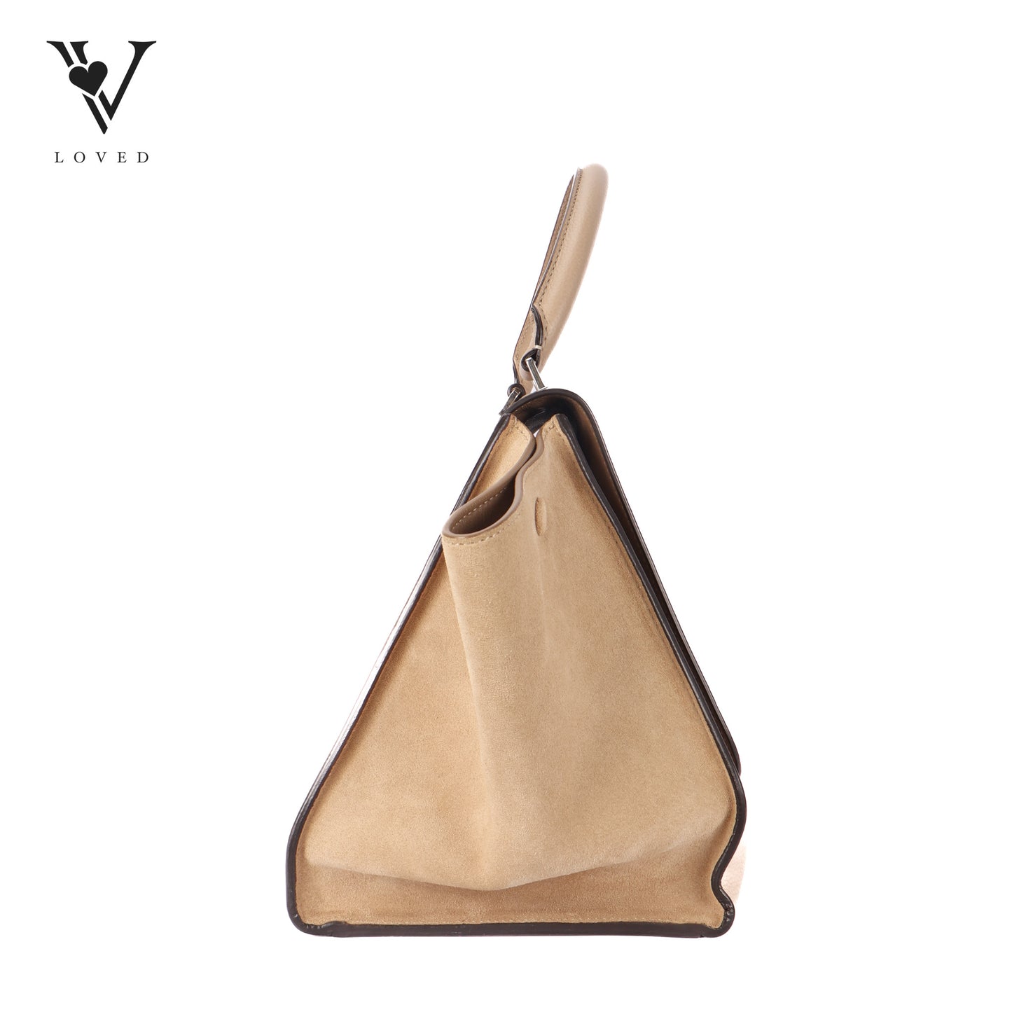 Trapeze In Drummed Calfskin Suede Leather