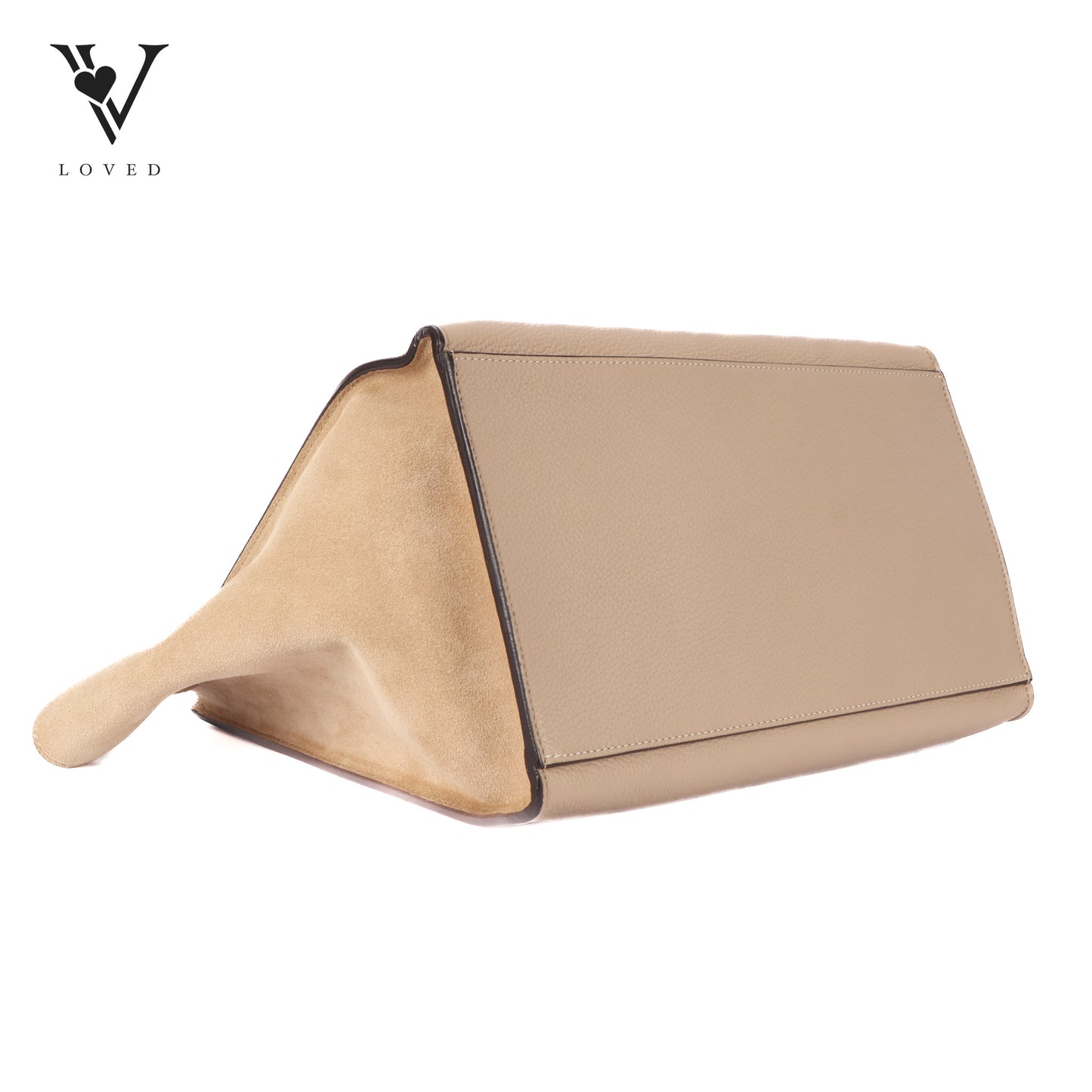 Trapeze In Drummed Calfskin Suede Leather