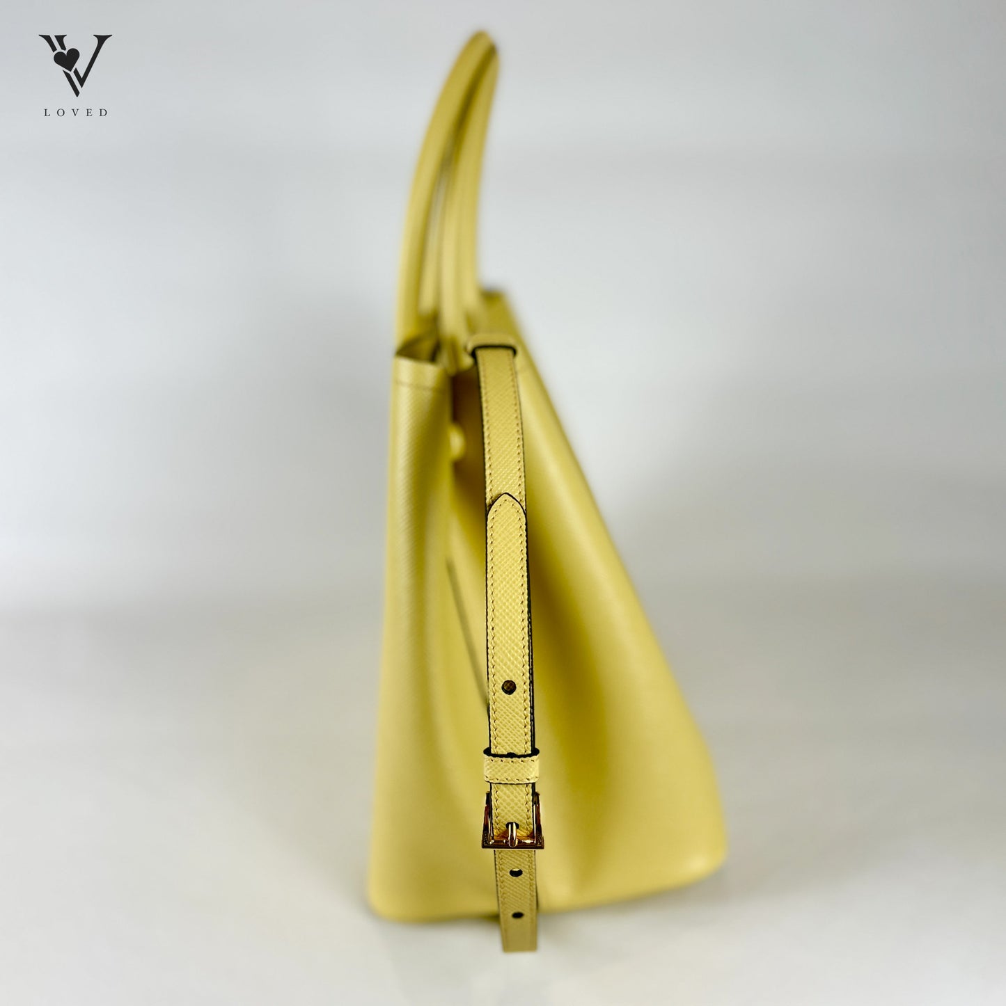 Prada Sunny Yellow Double Saffiano Leather Bag