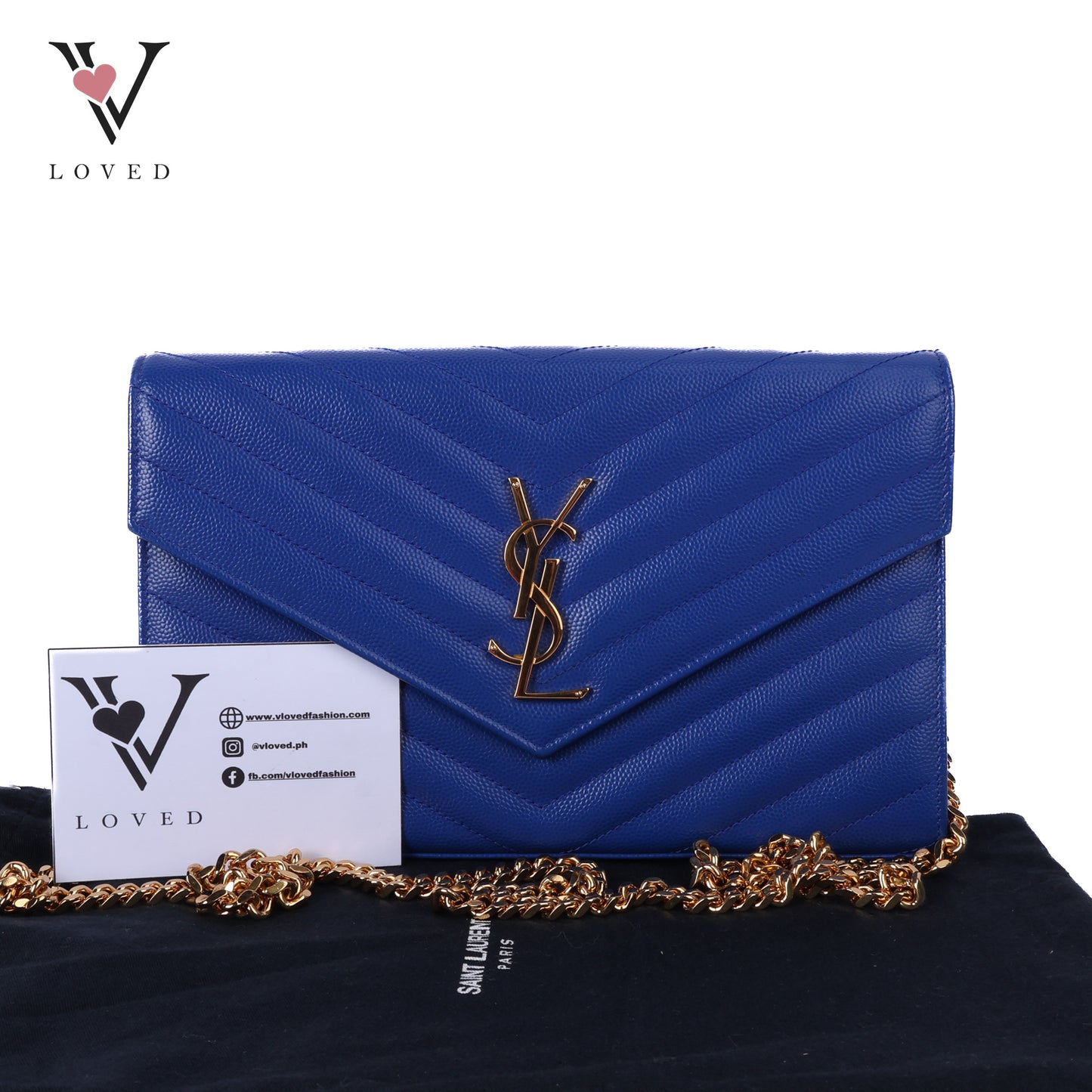 Cassandre Envelope Wallet On Chain Blue