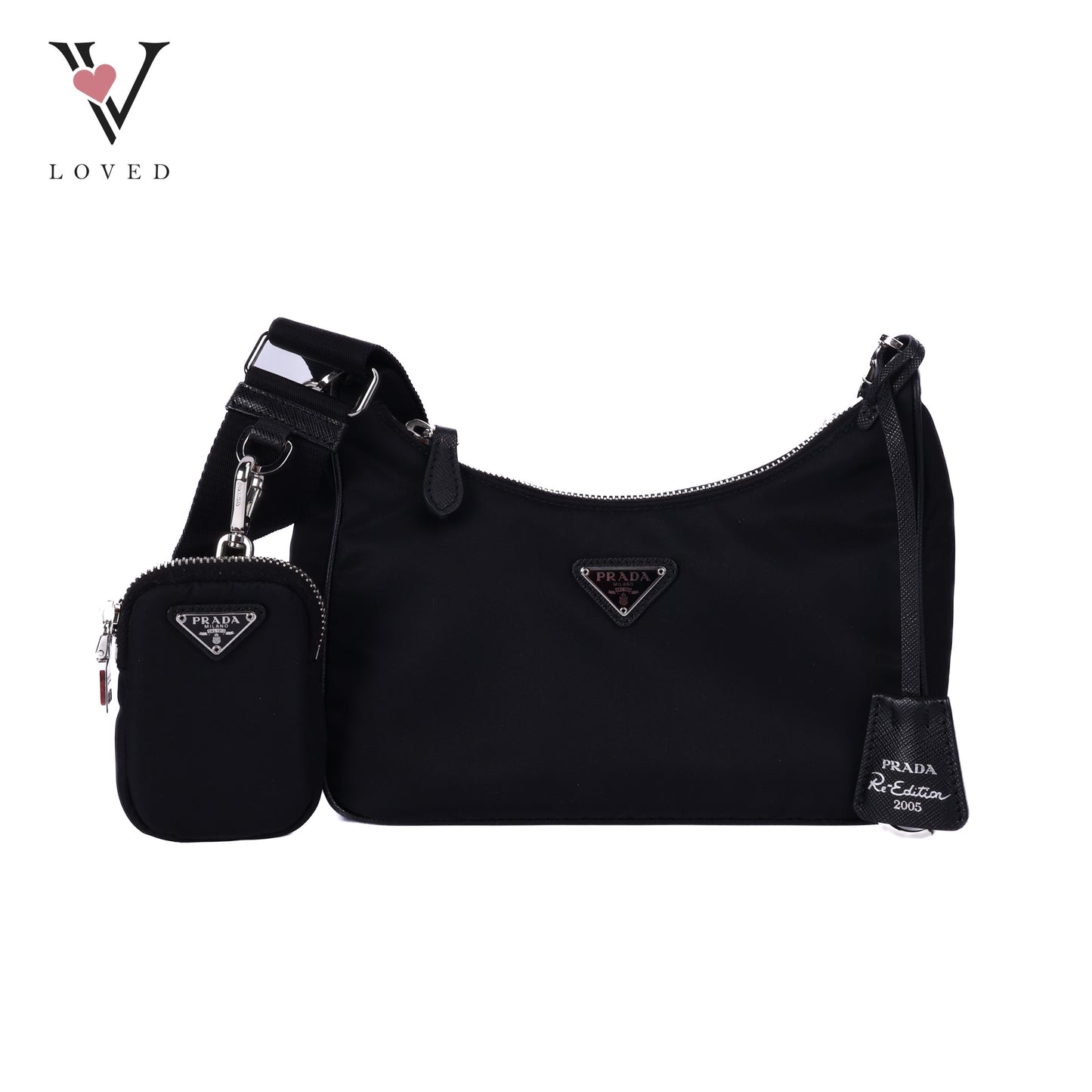 Black Nylon Re-Edition 2005 Shoulder Bag