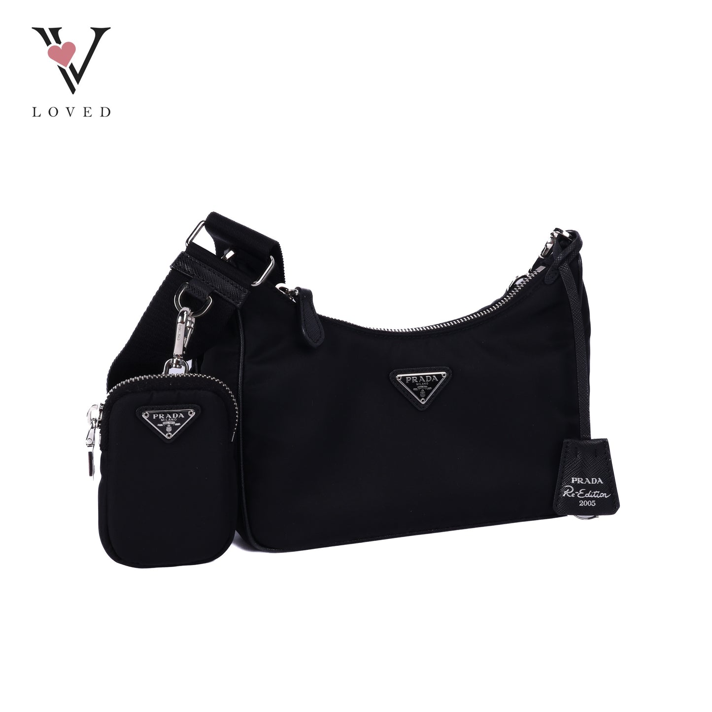 Black Nylon Re-Edition 2005 Shoulder Bag