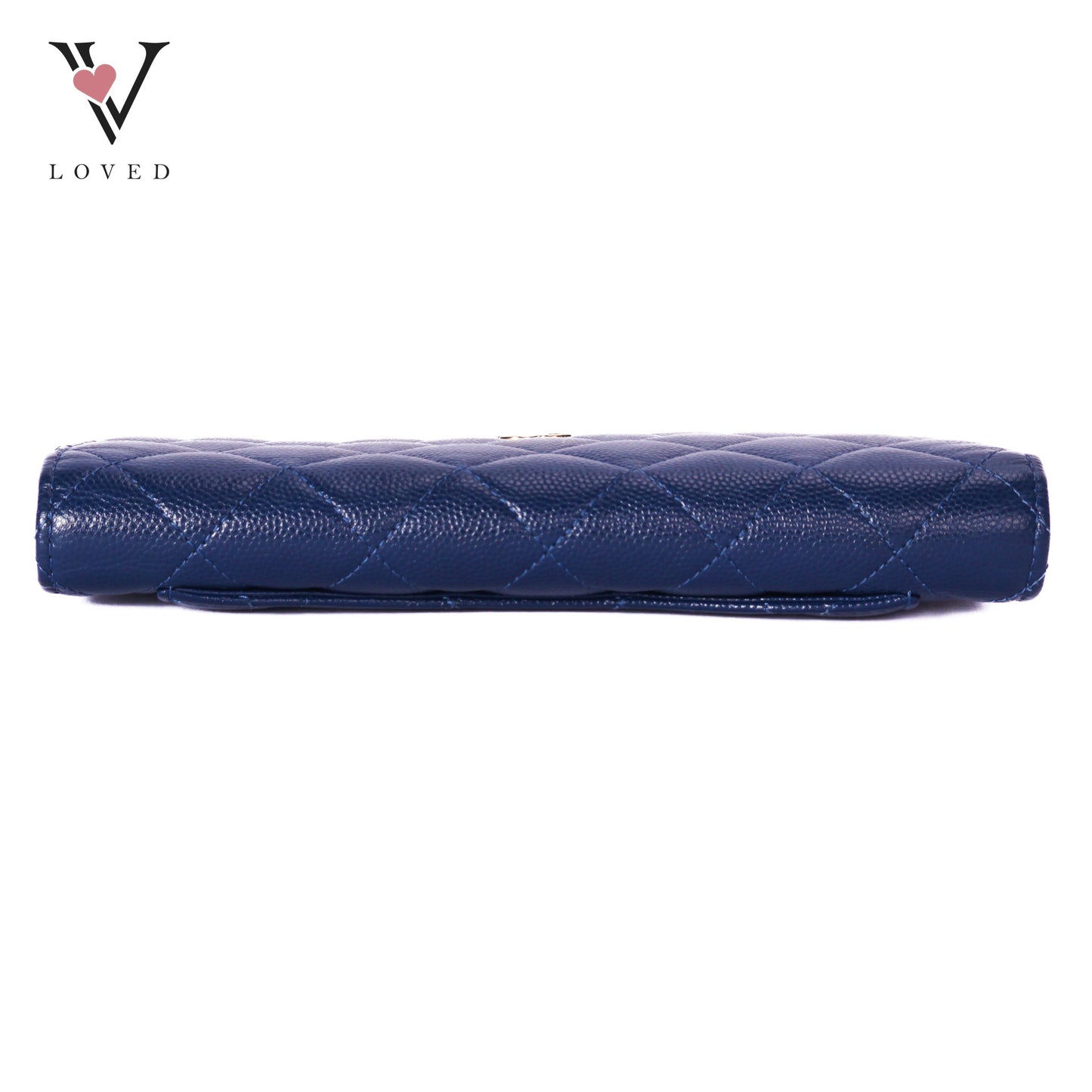 Bifold CC Quilted Wallet in Navy blue