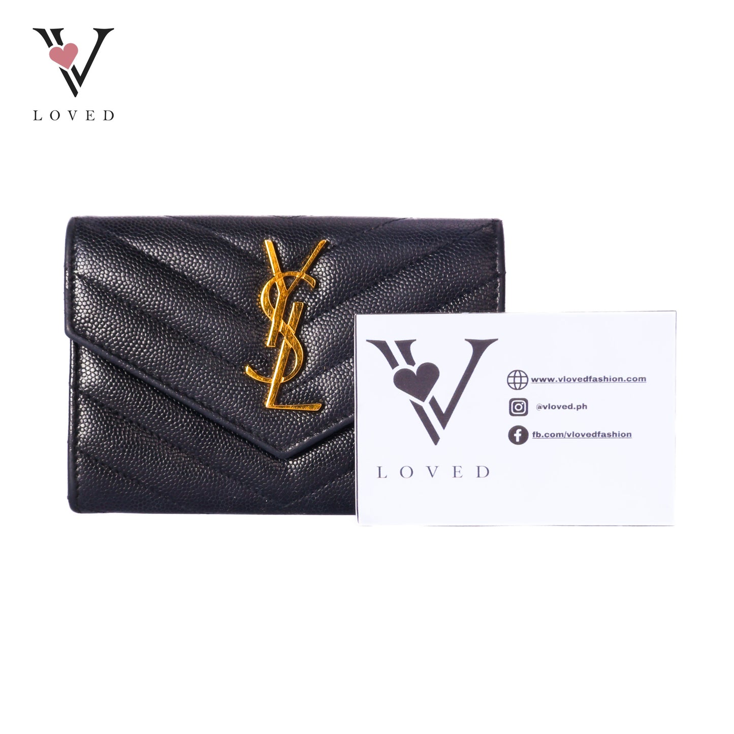 Monogram Small Flap Wallet in Grained Leather