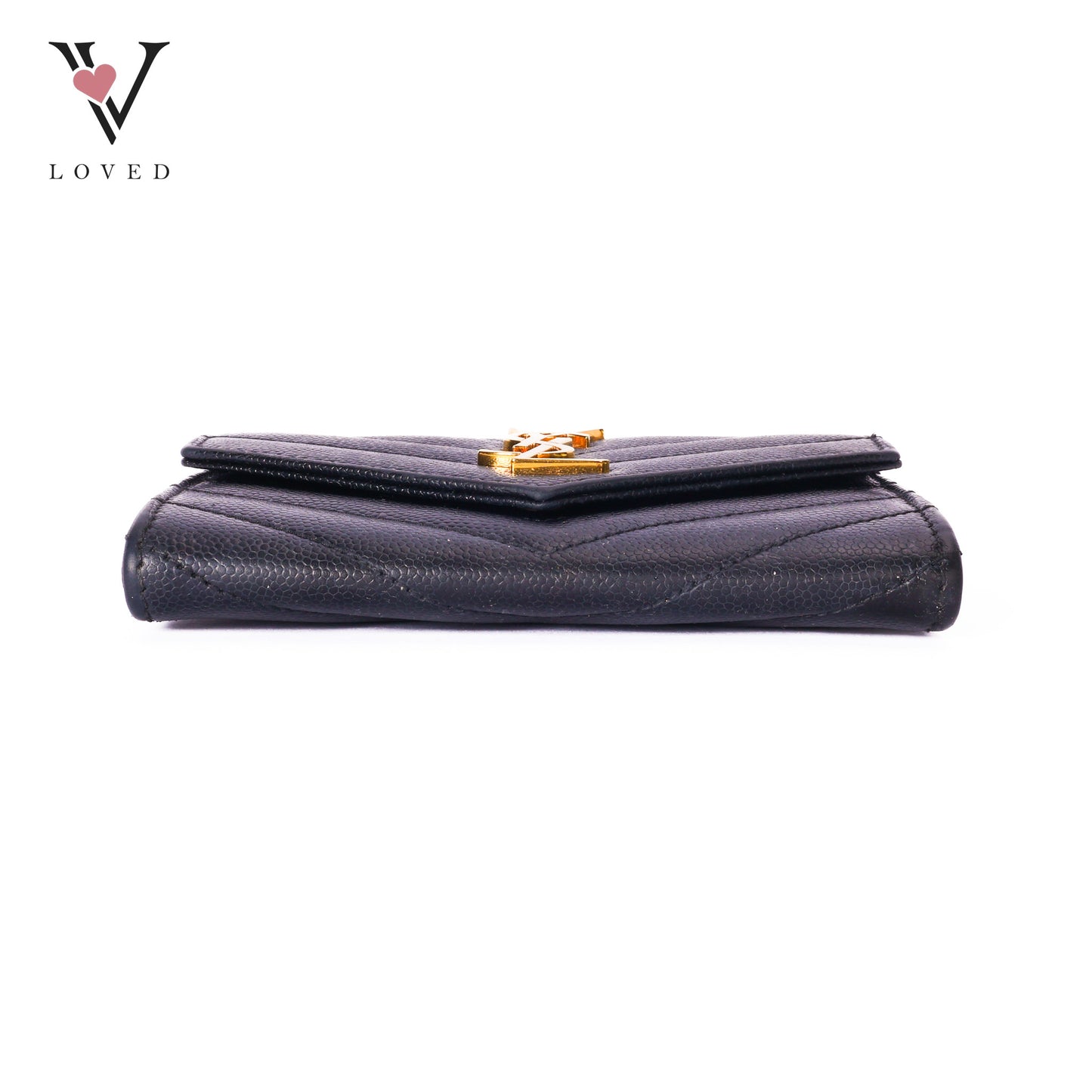 Monogram Small Flap Wallet in Grained Leather