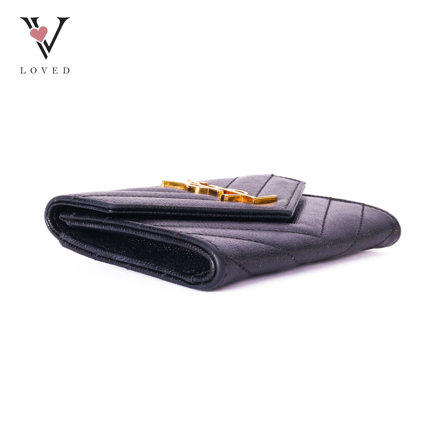 Monogram Small Flap Wallet in Grained Leather